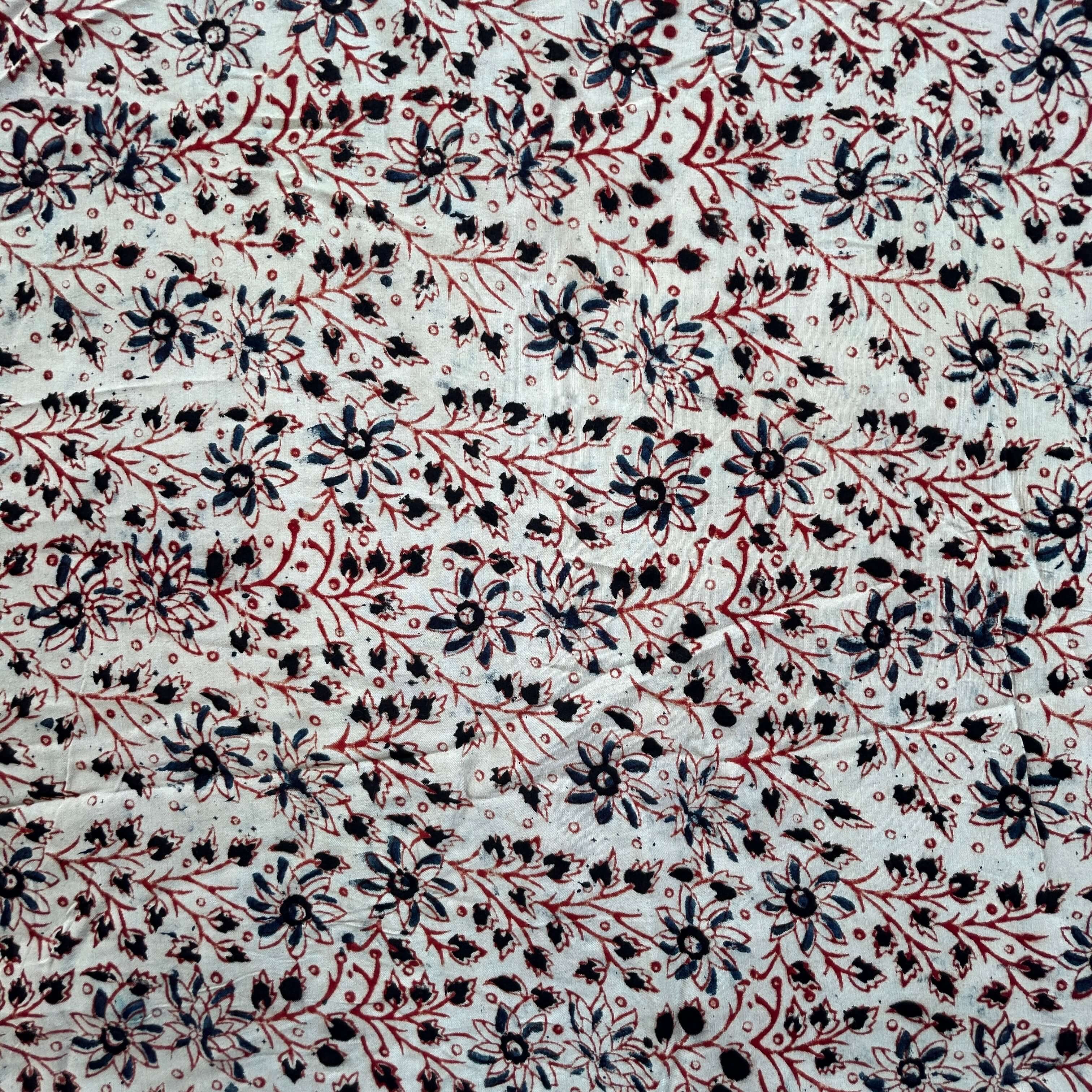 Kalamkari Block Printed Chennuri Silk Fabric - HBPS-B031