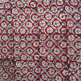 Kalamkari Block Printed Chennuri Silk Fabric - HBPS-B029
