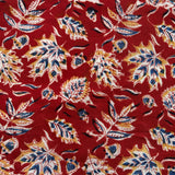 Kalamkari Block Printed Chennuri Silk Fabric - HBPS-B018