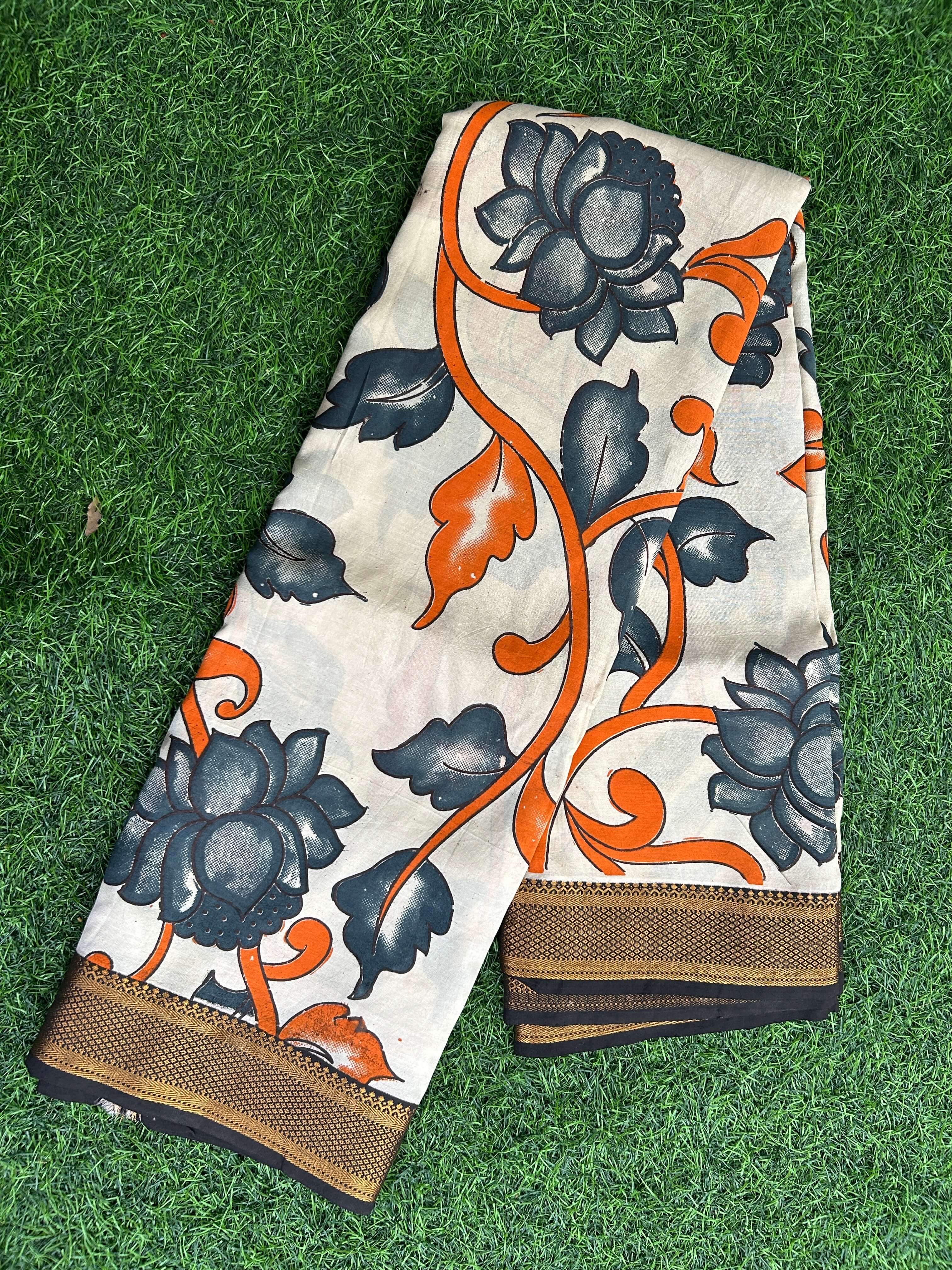Kalamkari Chennuri Silk Nizam Border  Saree-KNB-SP-M288