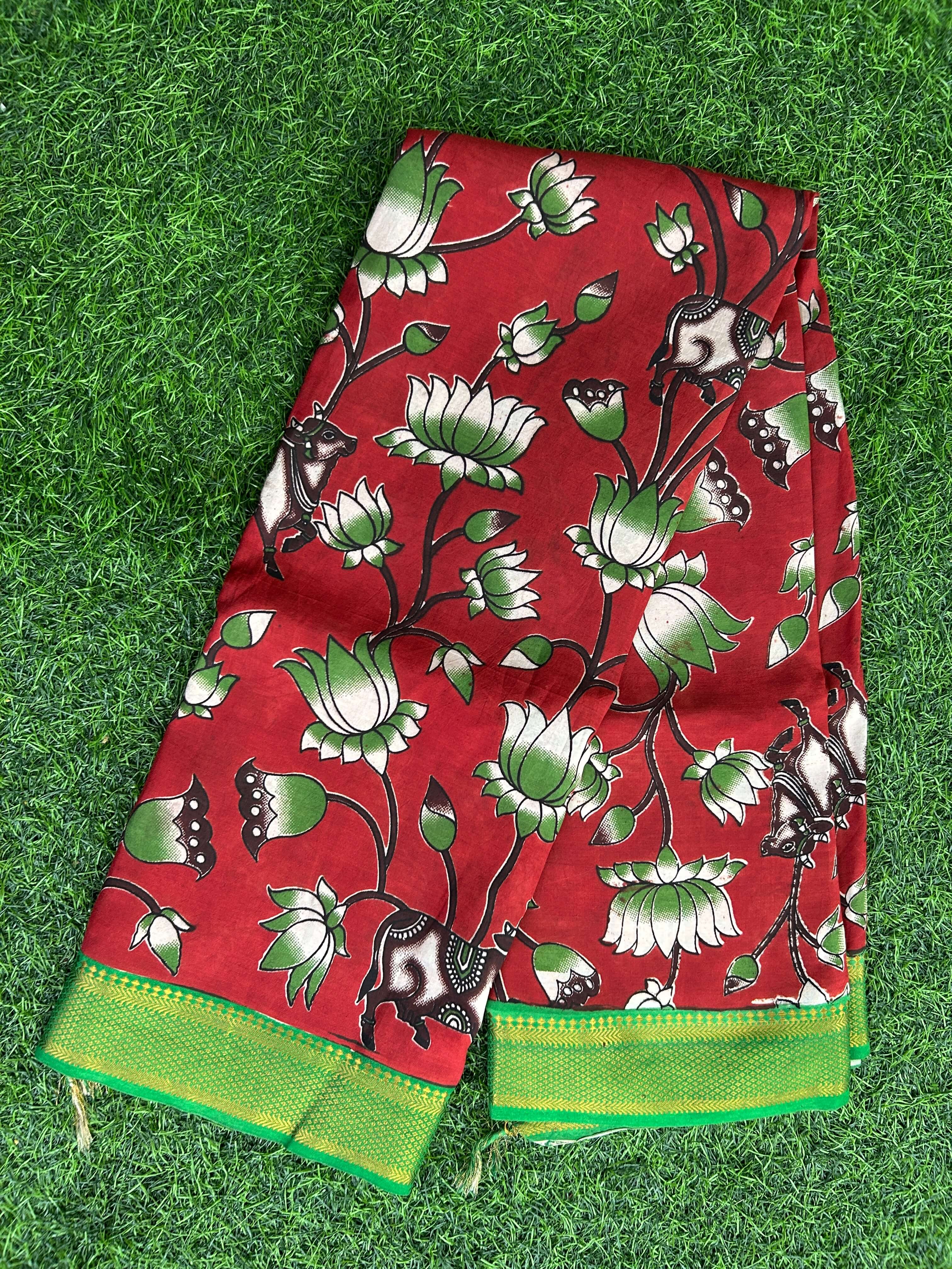 Kalamkari Chennuri Silk Nizam Border  Saree-KNB-SP-M287