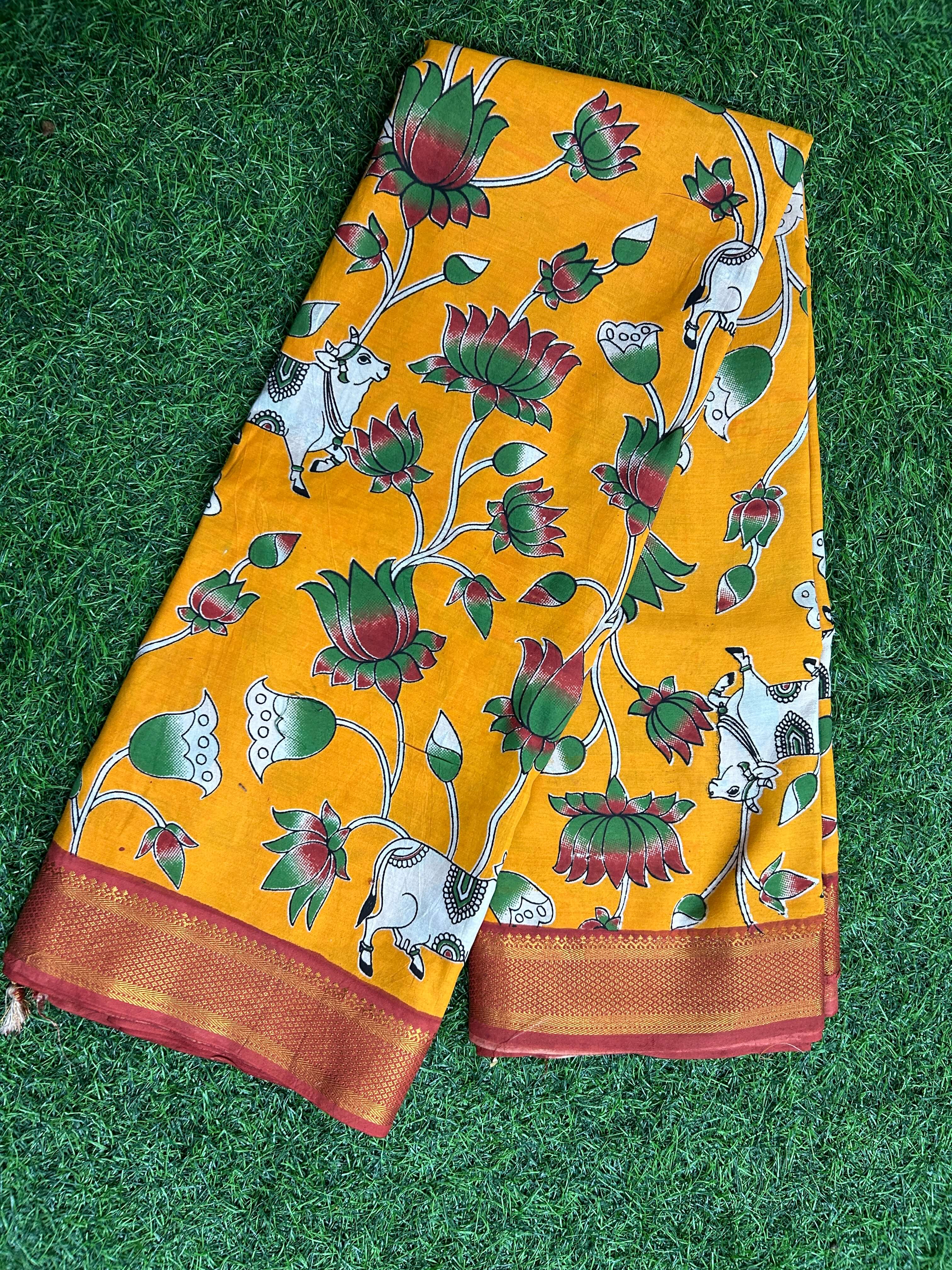 Kalamkari Chennuri Silk Nizam Border  Saree-KNB-SP-M284