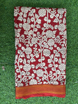 Kalamkari Screen Printed Nizam Border Fabric - SPNBF-003