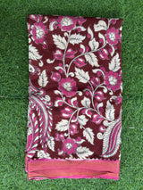 Kalamkari Screen Printed Nizam Border Fabric - SPNBF-009