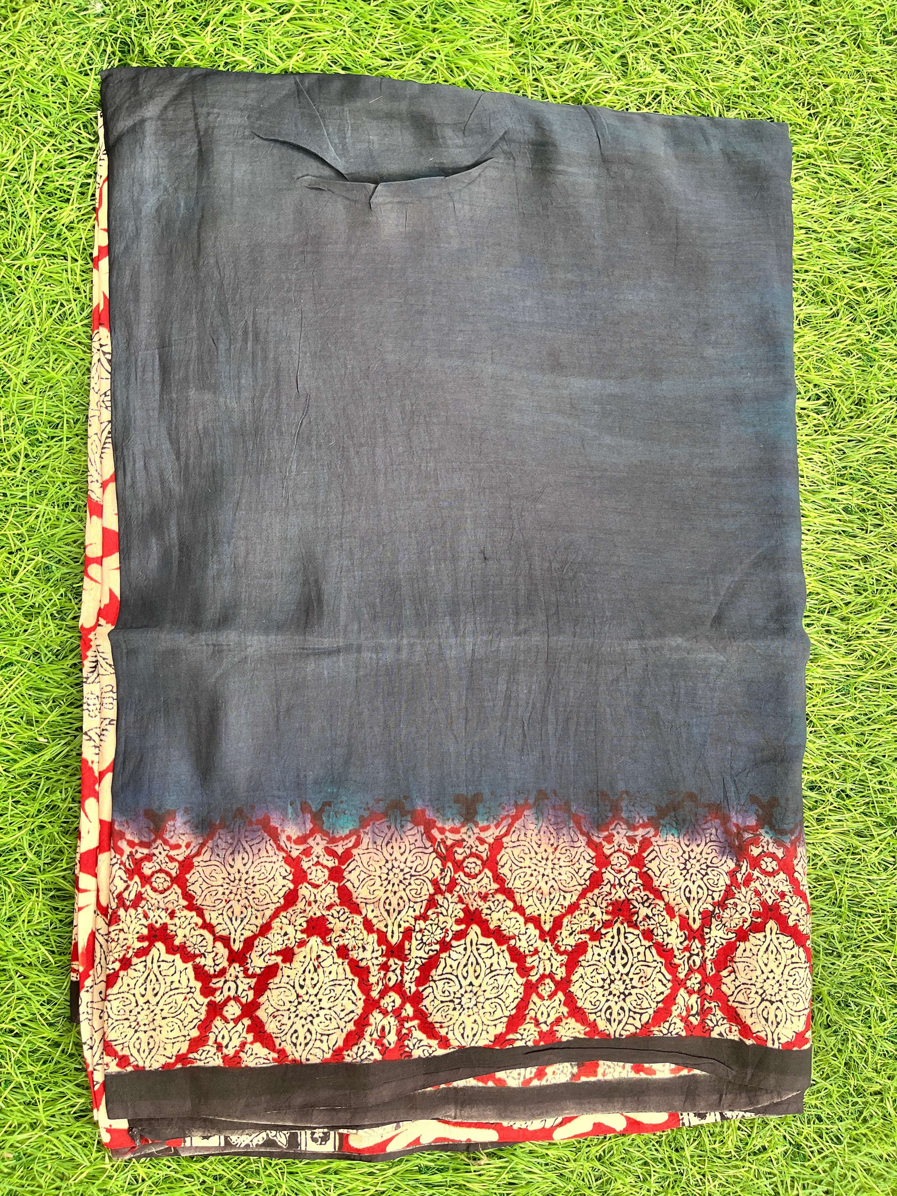 Tie & Dye Kalamkari Chenuri Silk Sarees – KHBTD-M106