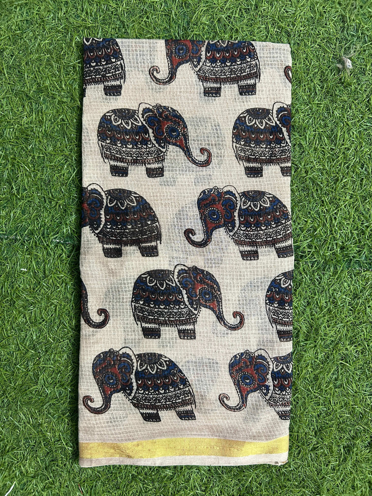 Kalamkari Kota Cotton Screen Printed Duppata-KKC-SCD-M076