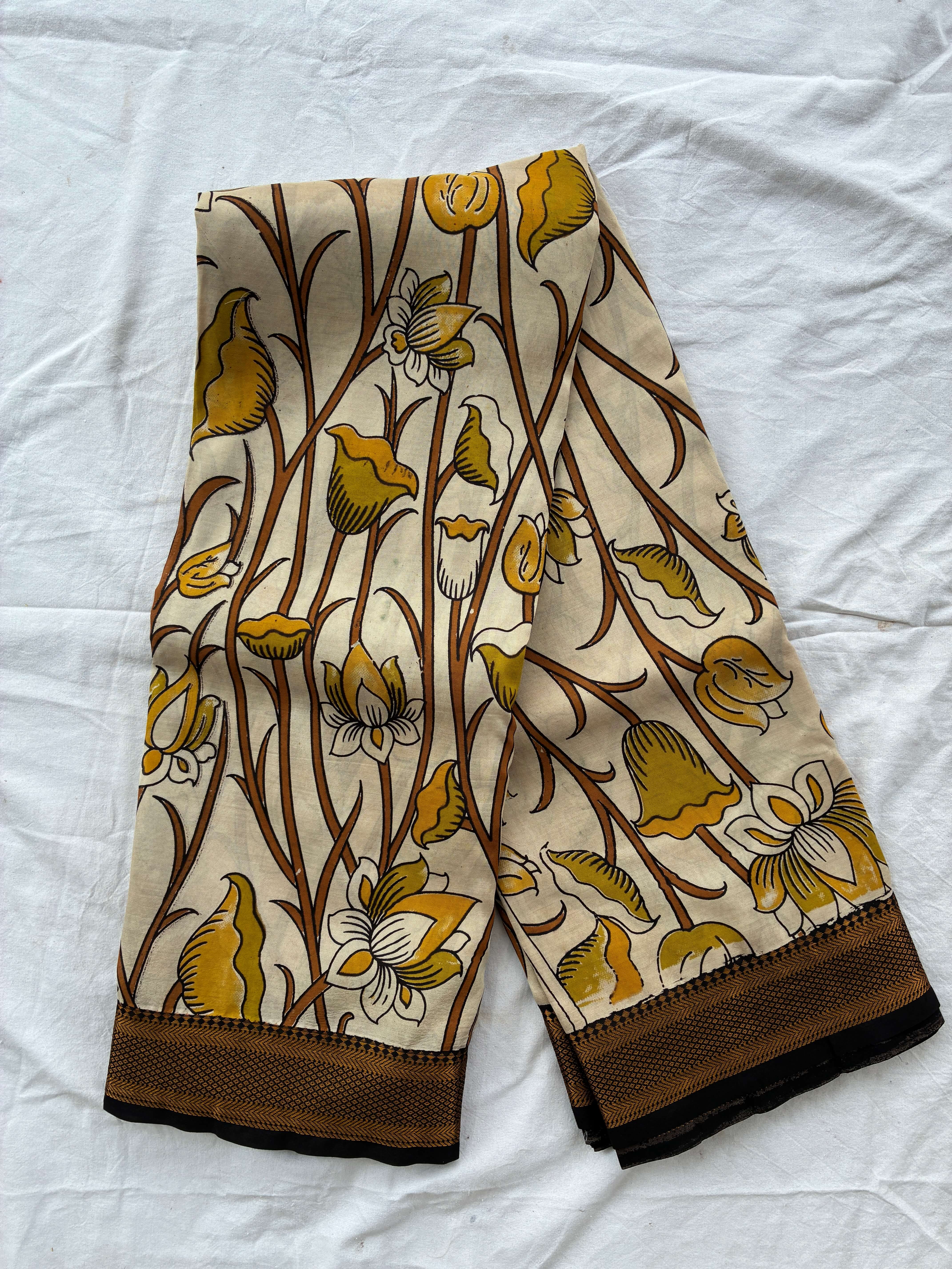 Kalamkari Chennuri Silk Nizam Border Saree-KNB-SP-M139