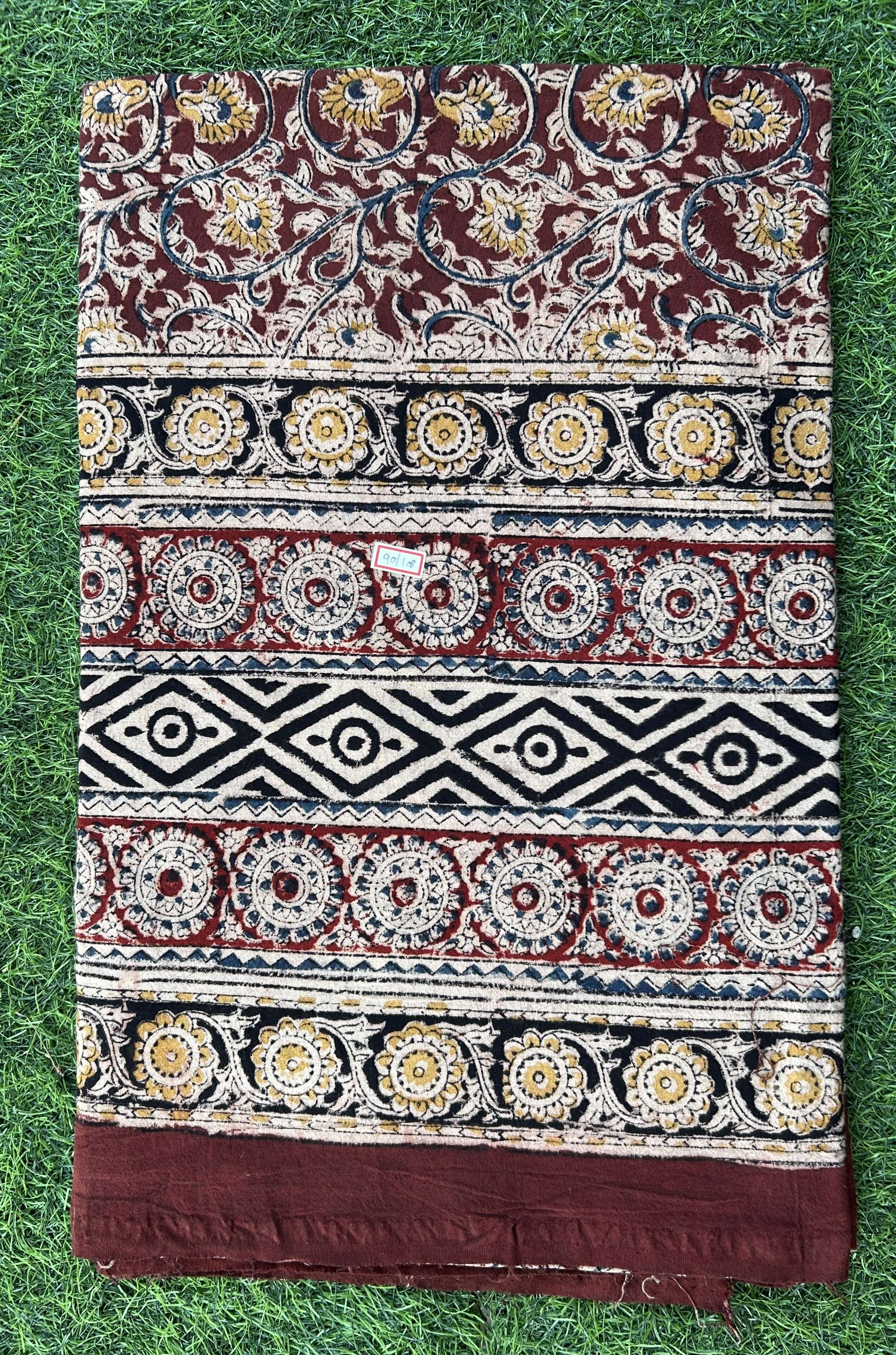 Kalamkari Block Printed Cotton Bed Sheets - KBS045(90*108)