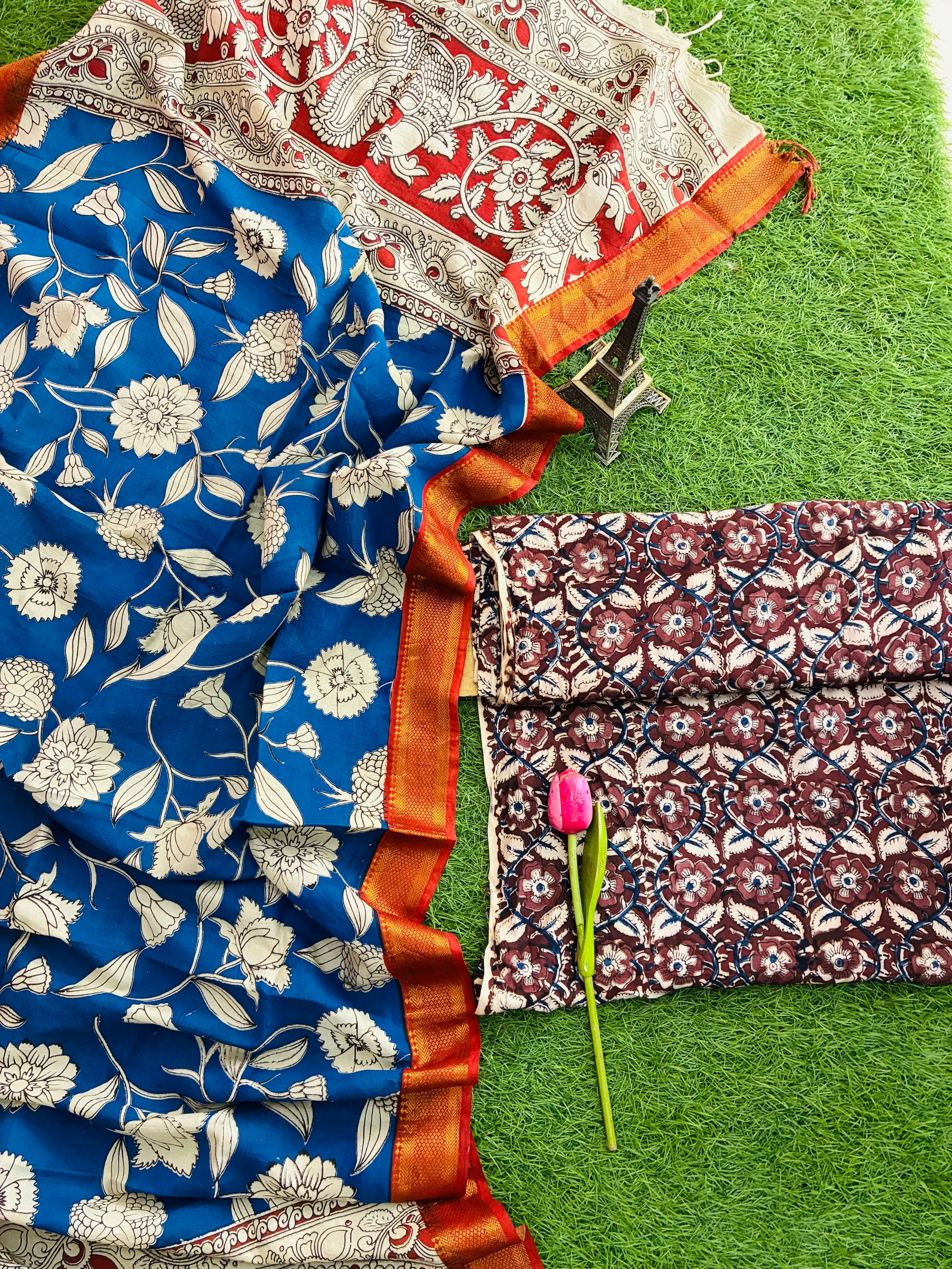 Kalamkari Silk 2-Piece Dress Set – KHP-DSN-M005