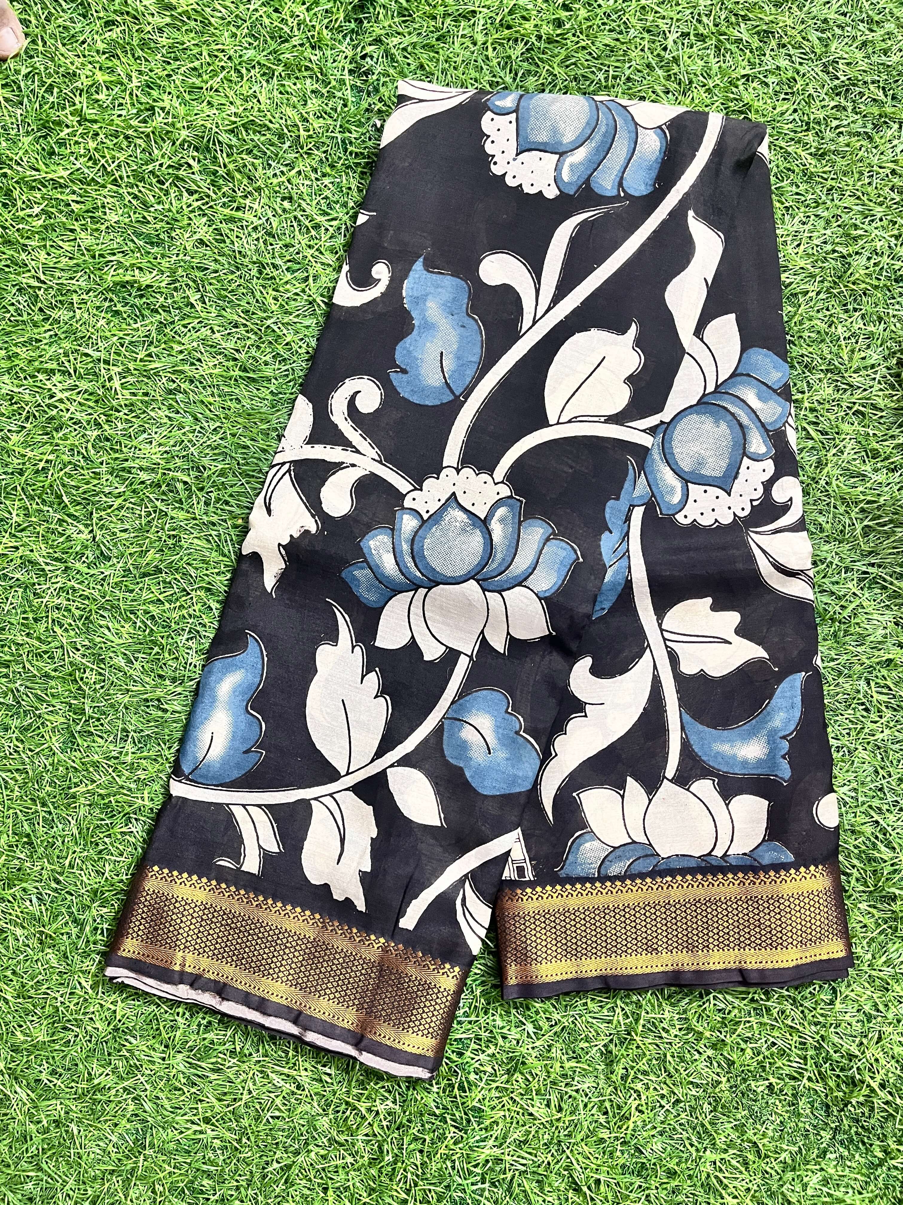 Kalamkari Chennuri Silk Nizam Border Saree-KNB-SP-M176