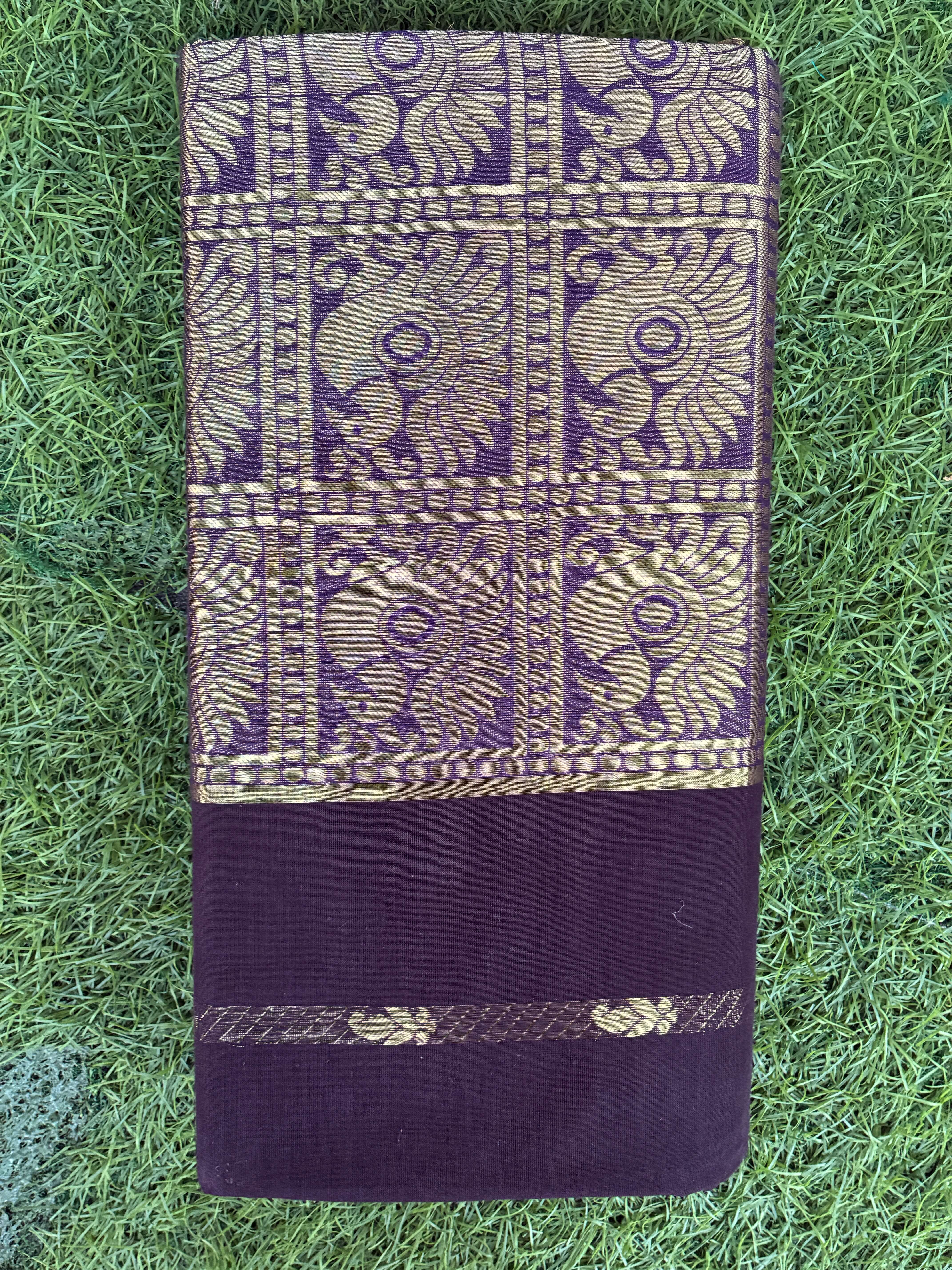 Pure Cotton Handloom Saree – 9 Yards-HS9-006