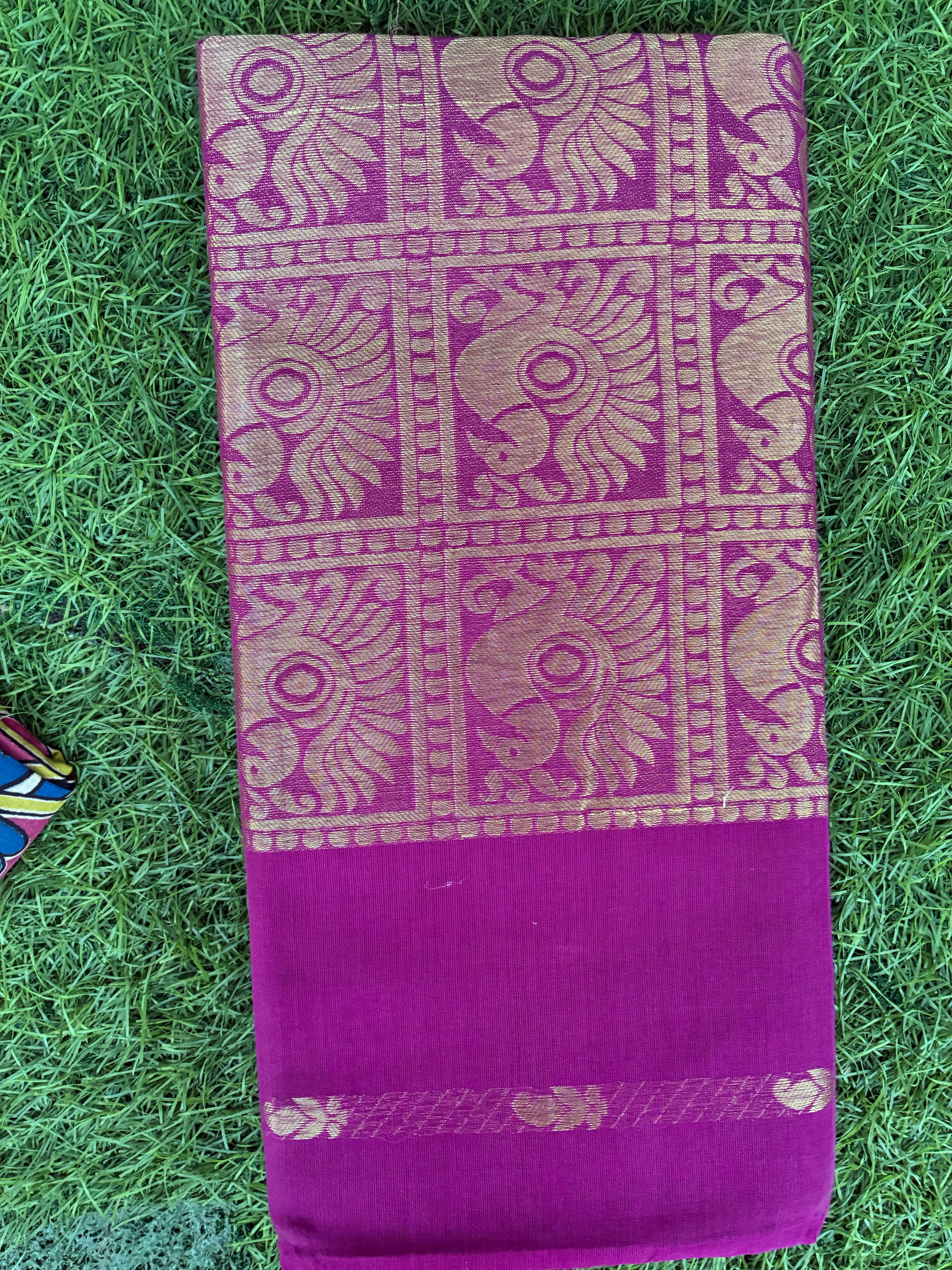 Pure Cotton Handloom Saree – 9 Yards-HS9-007