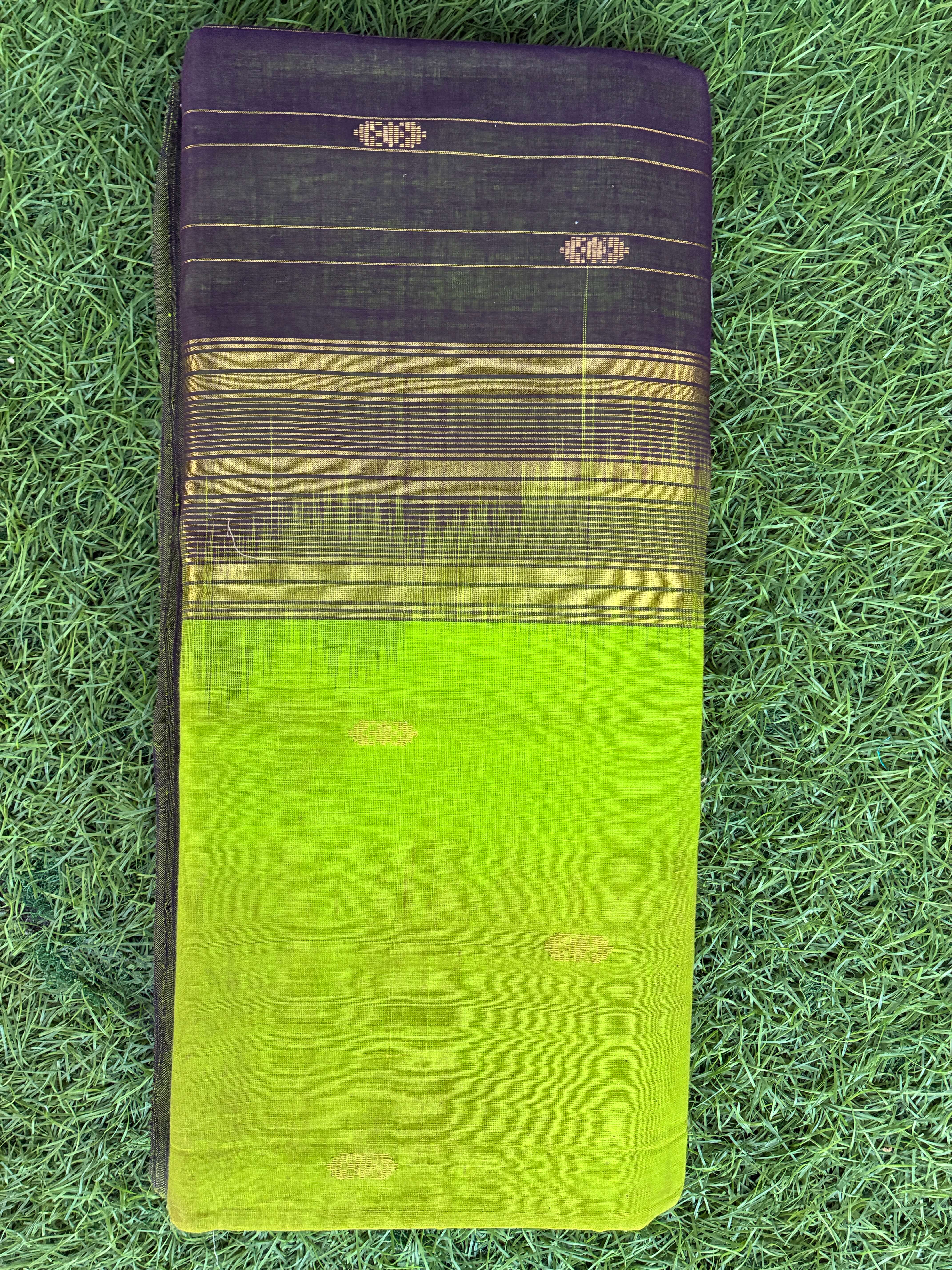 Pure Cotton Handloom Saree – 9 Yards-HS9-003