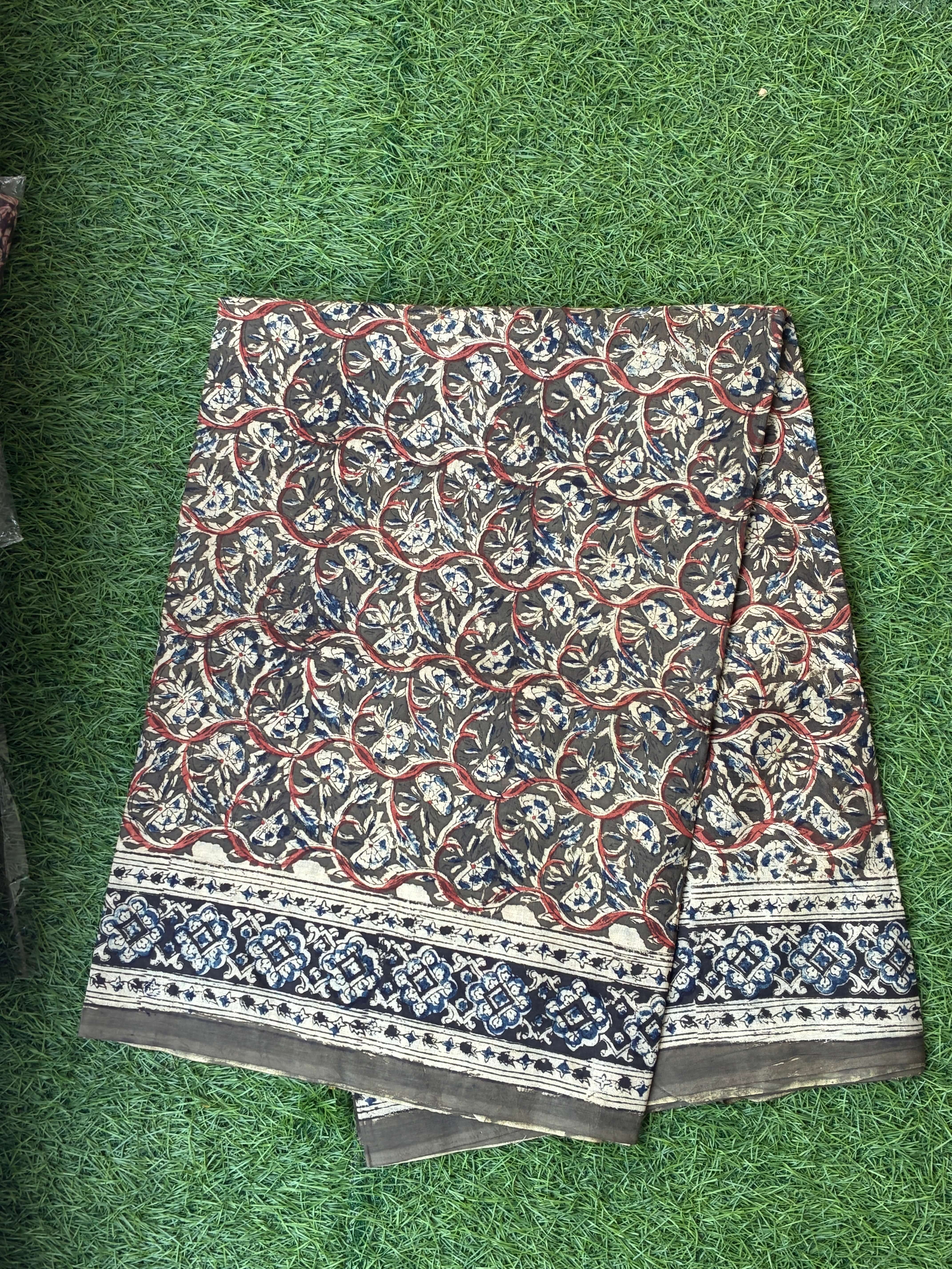 Kalamkari Cotton Handblock Printed Saree-CLRS-HPC-M024