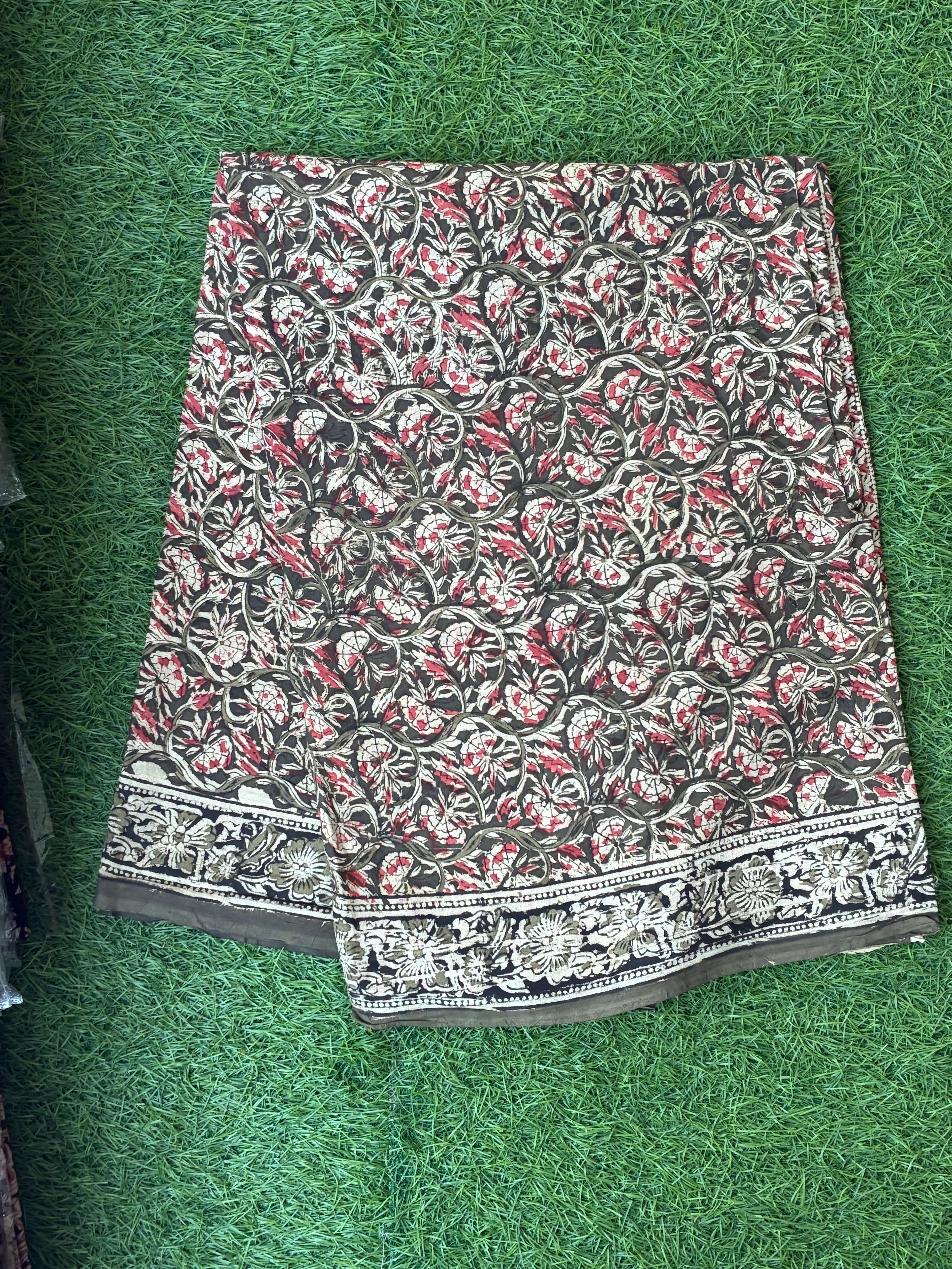 Kalamkari Cotton Handblock Printed Saree-CLRS-HPC-M028