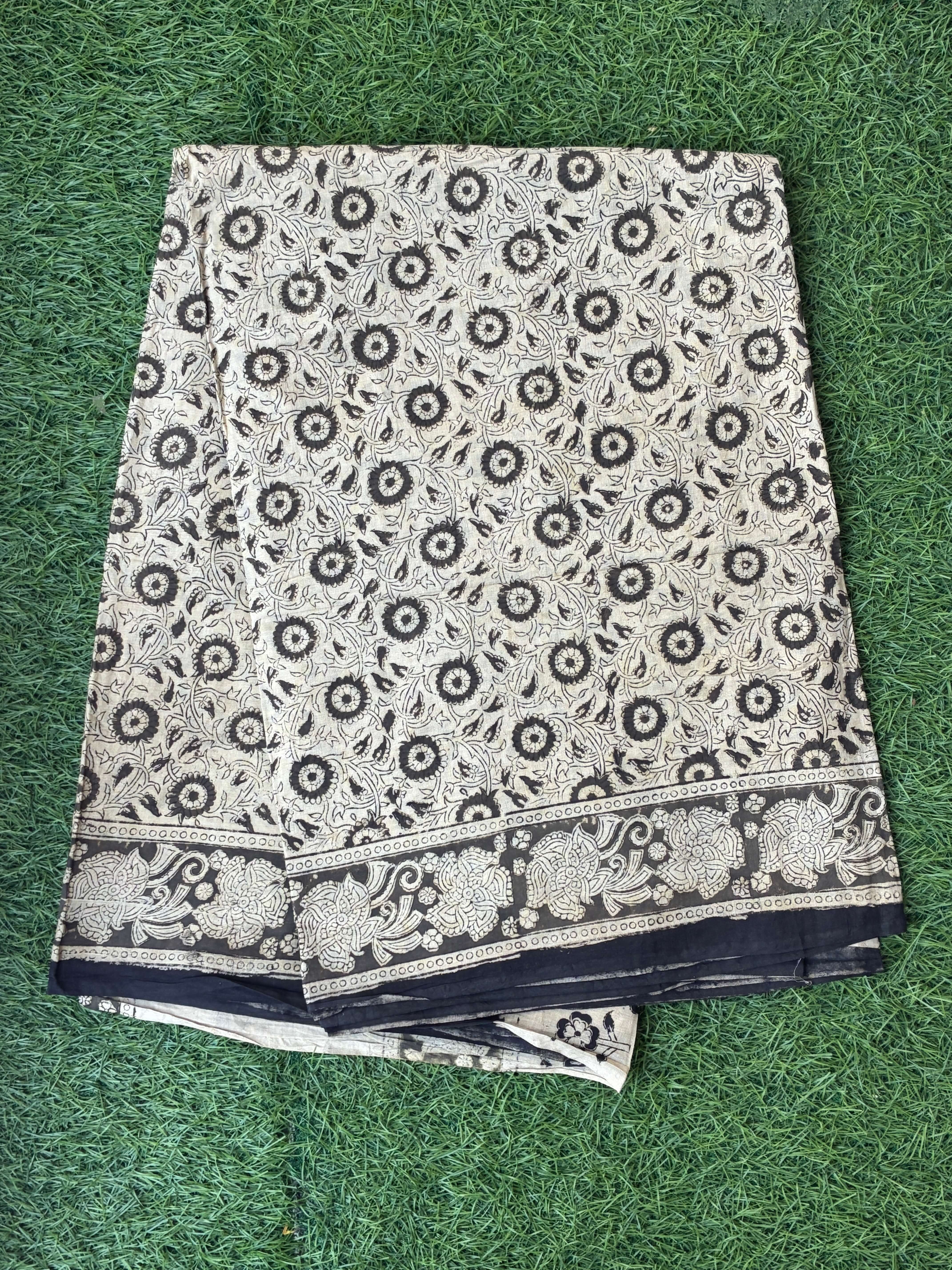Kalamkari Cotton Handblock Printed Saree-CLRS-HPC-M038