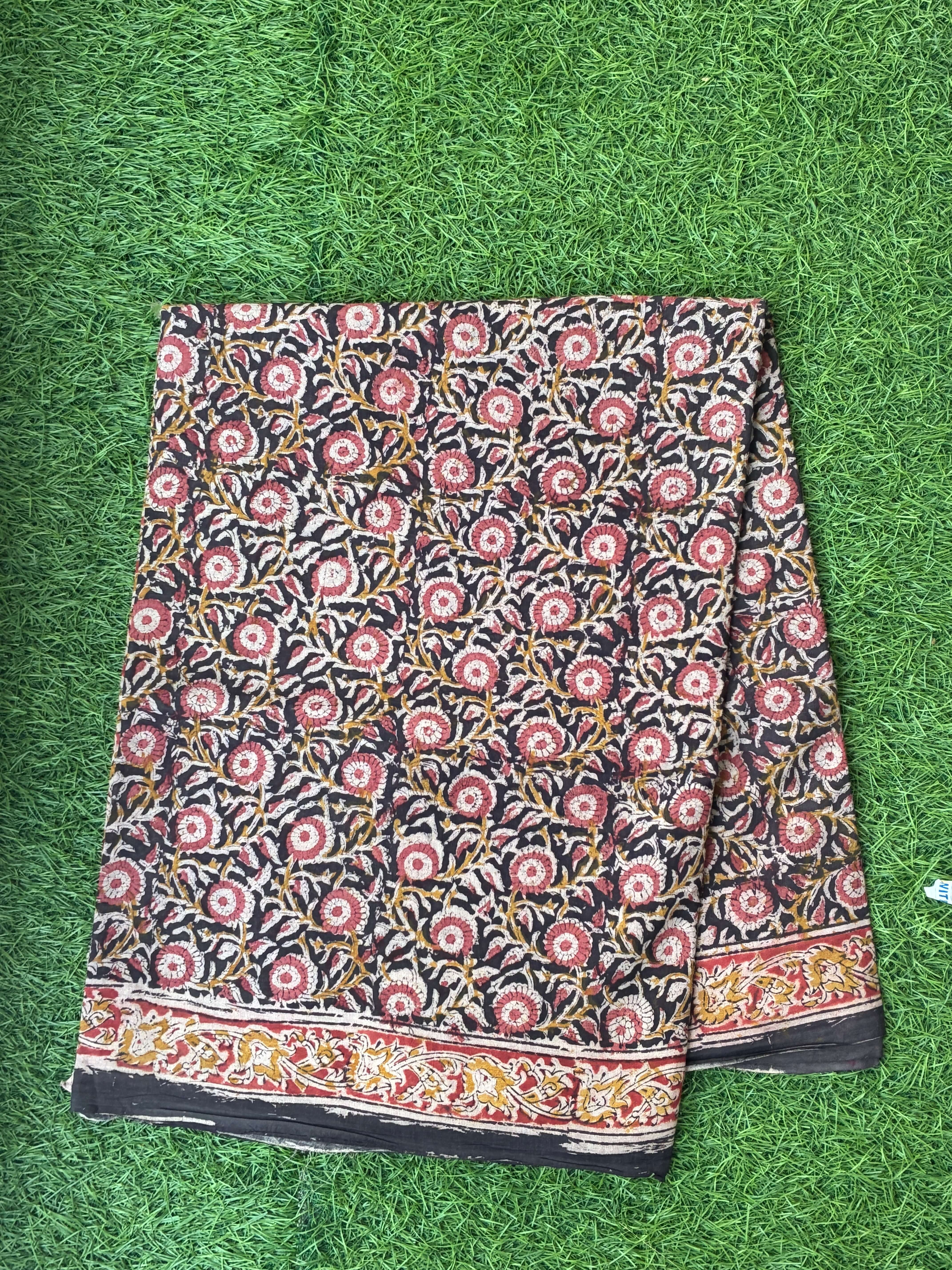 Kalamkari Cotton Handblock Printed Saree-CLRS-HPC-M039
