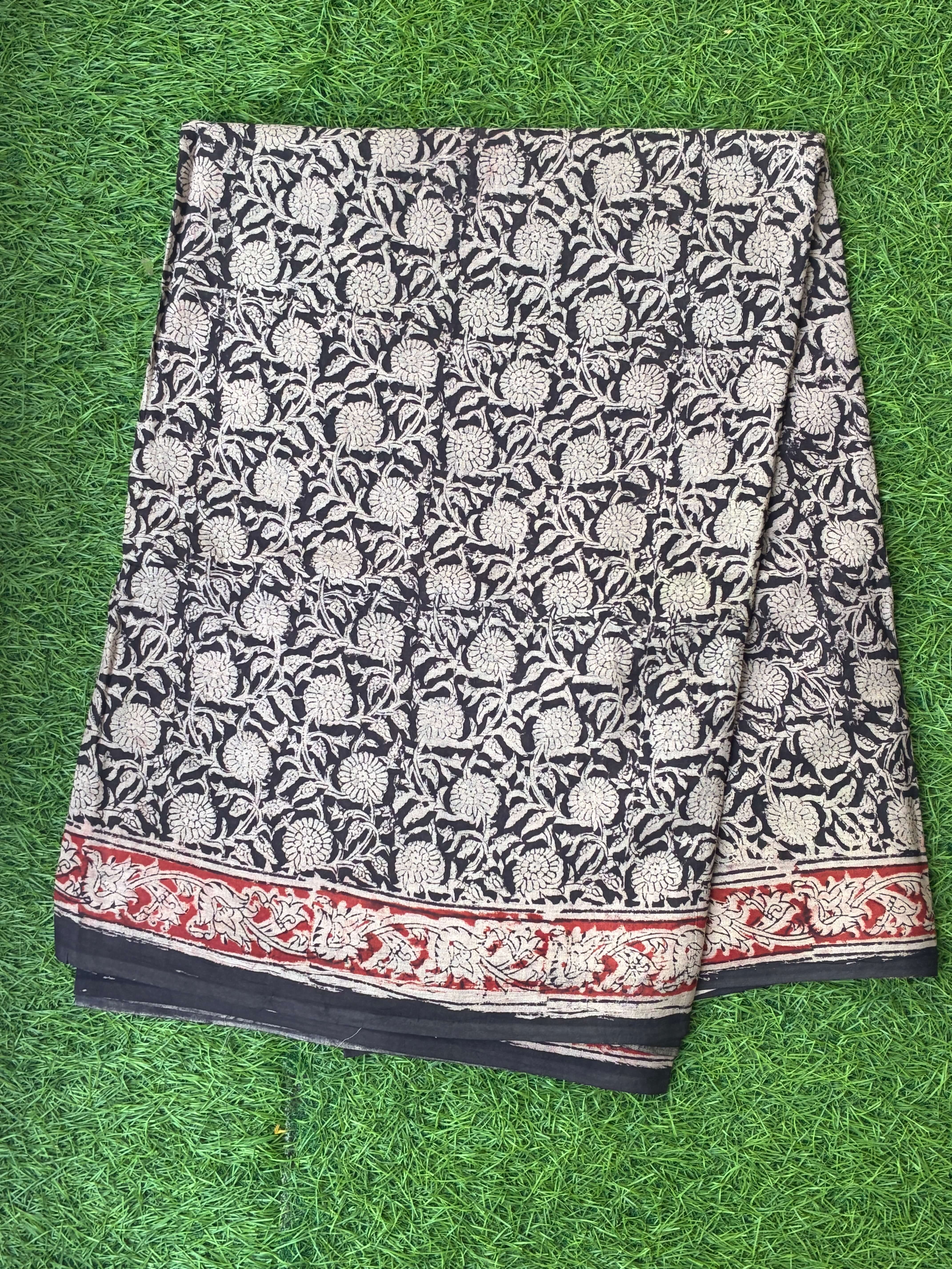 Kalamkari Cotton Handblock Printed Saree-CLRS-HPC-M040