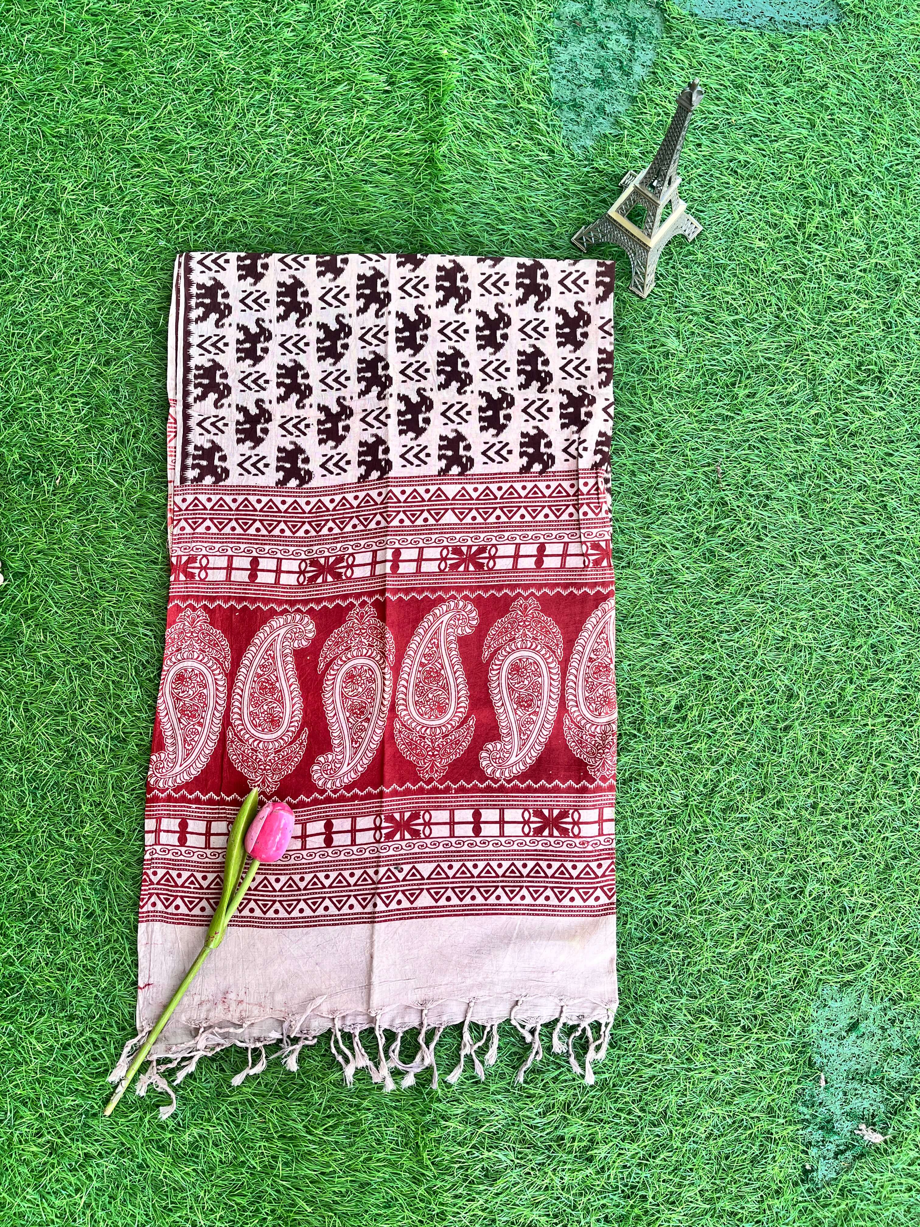 Kalamkari Dupatta- KHBD-CT-M016