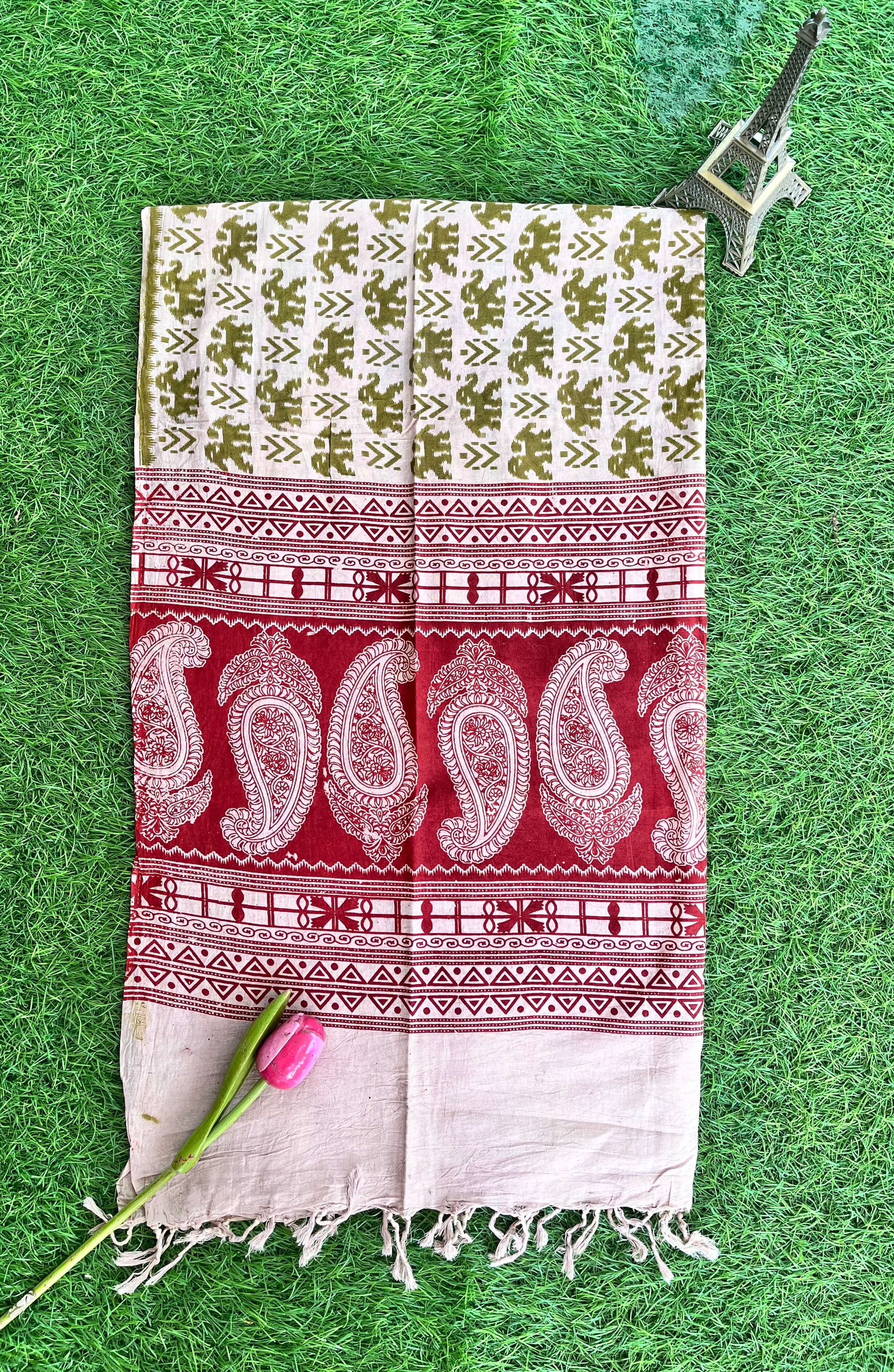 Kalamkari Dupatta- KHBD-CT-M017