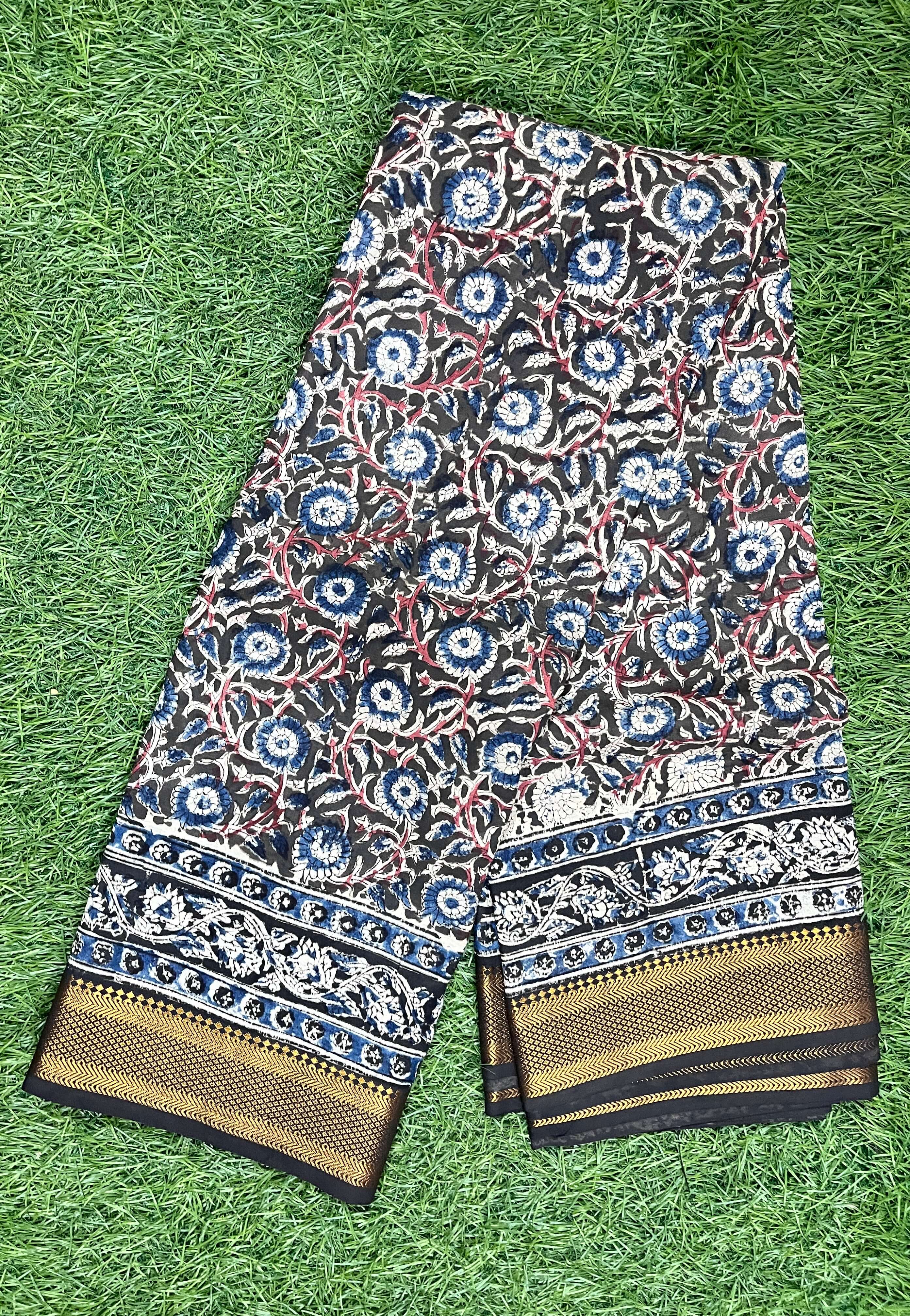 Kalamkari Chennuri Silk Nizam Border Saree-KNB-HP-M110