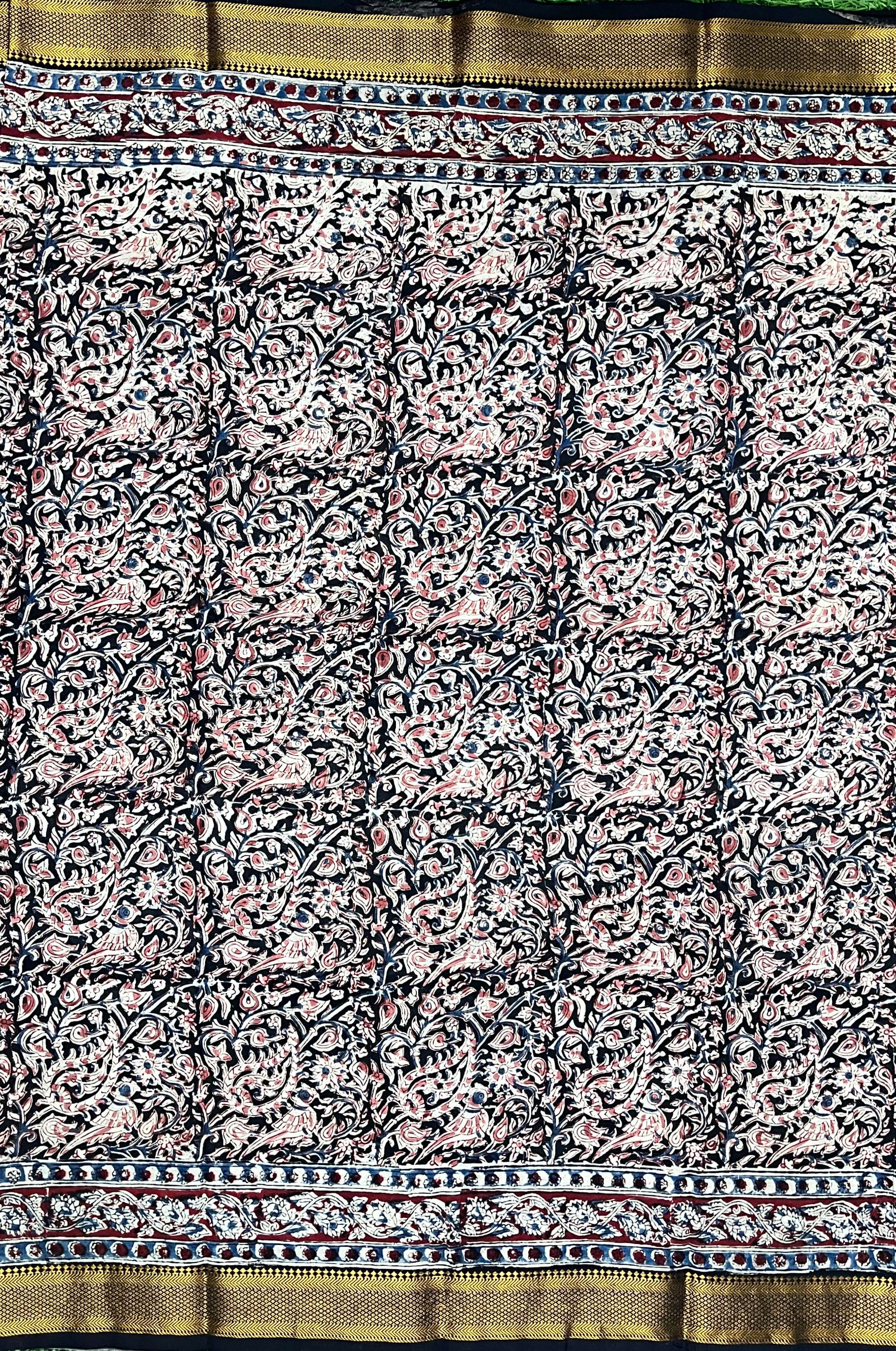 Kalamkari Chennuri Silk Nizam Border Saree-KNB-HP-M116