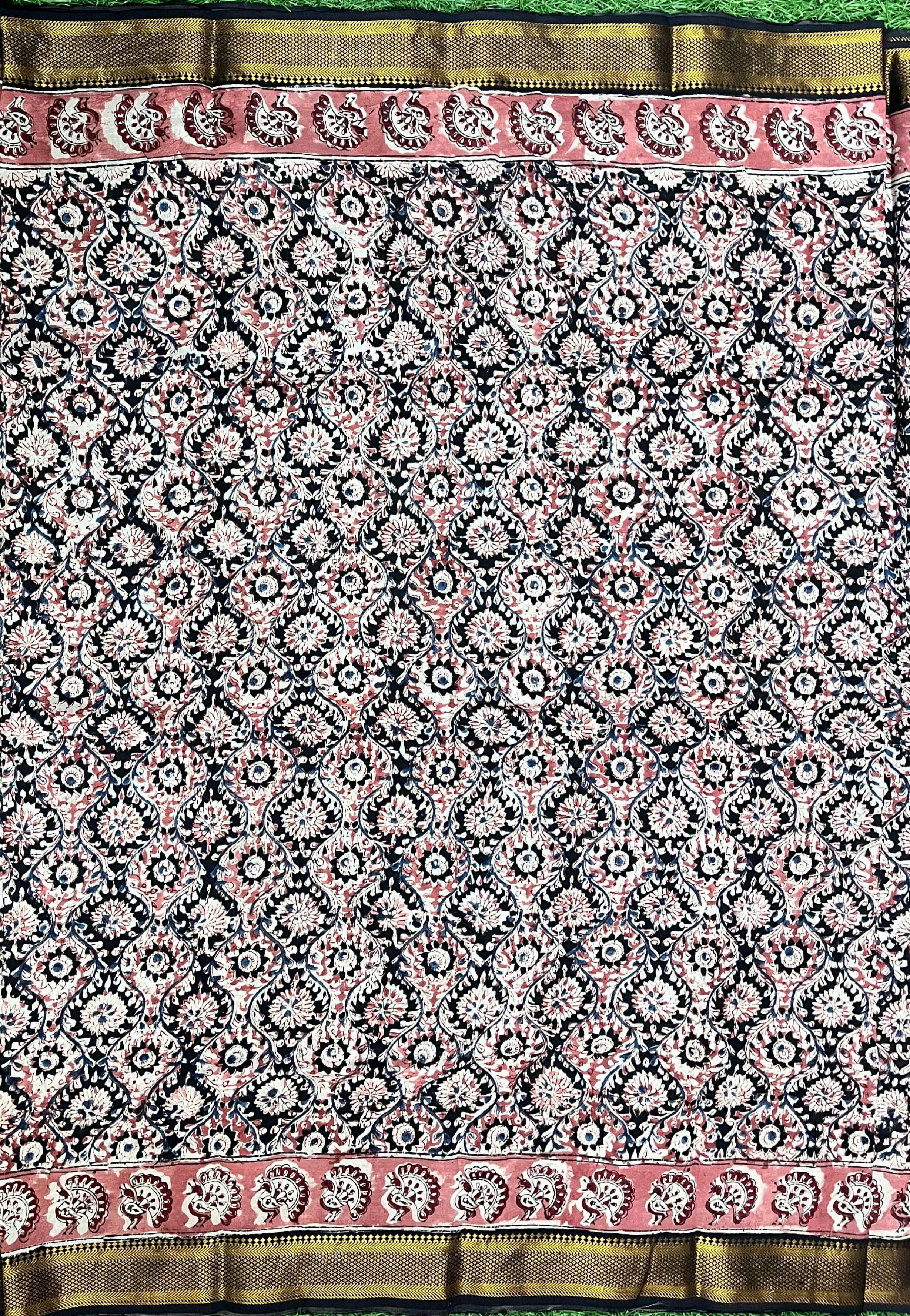 Kalamkari Chennuri Silk Nizam Border Saree-KNB-HP-M119