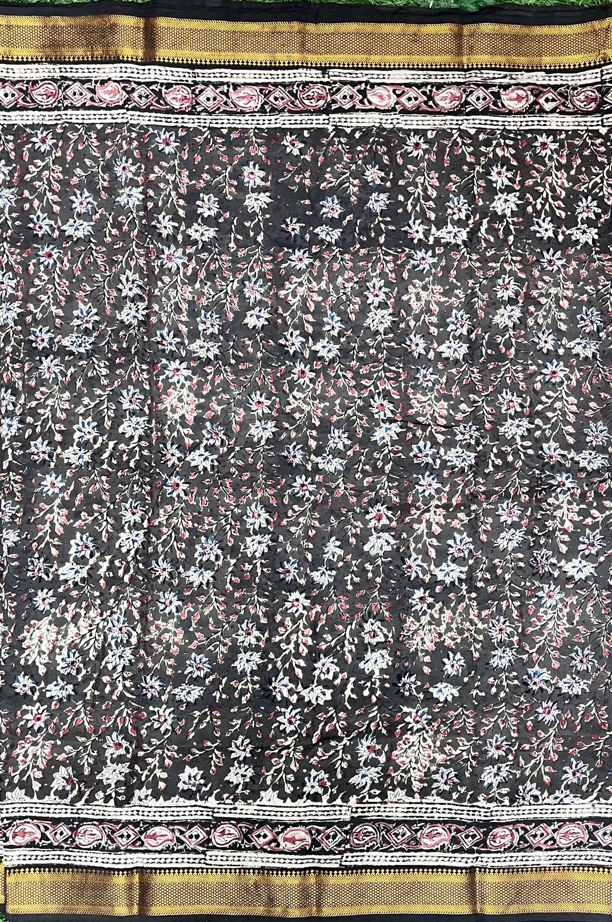Kalamkari Chennuri Silk Nizam Border Saree-KNB-HP-M117