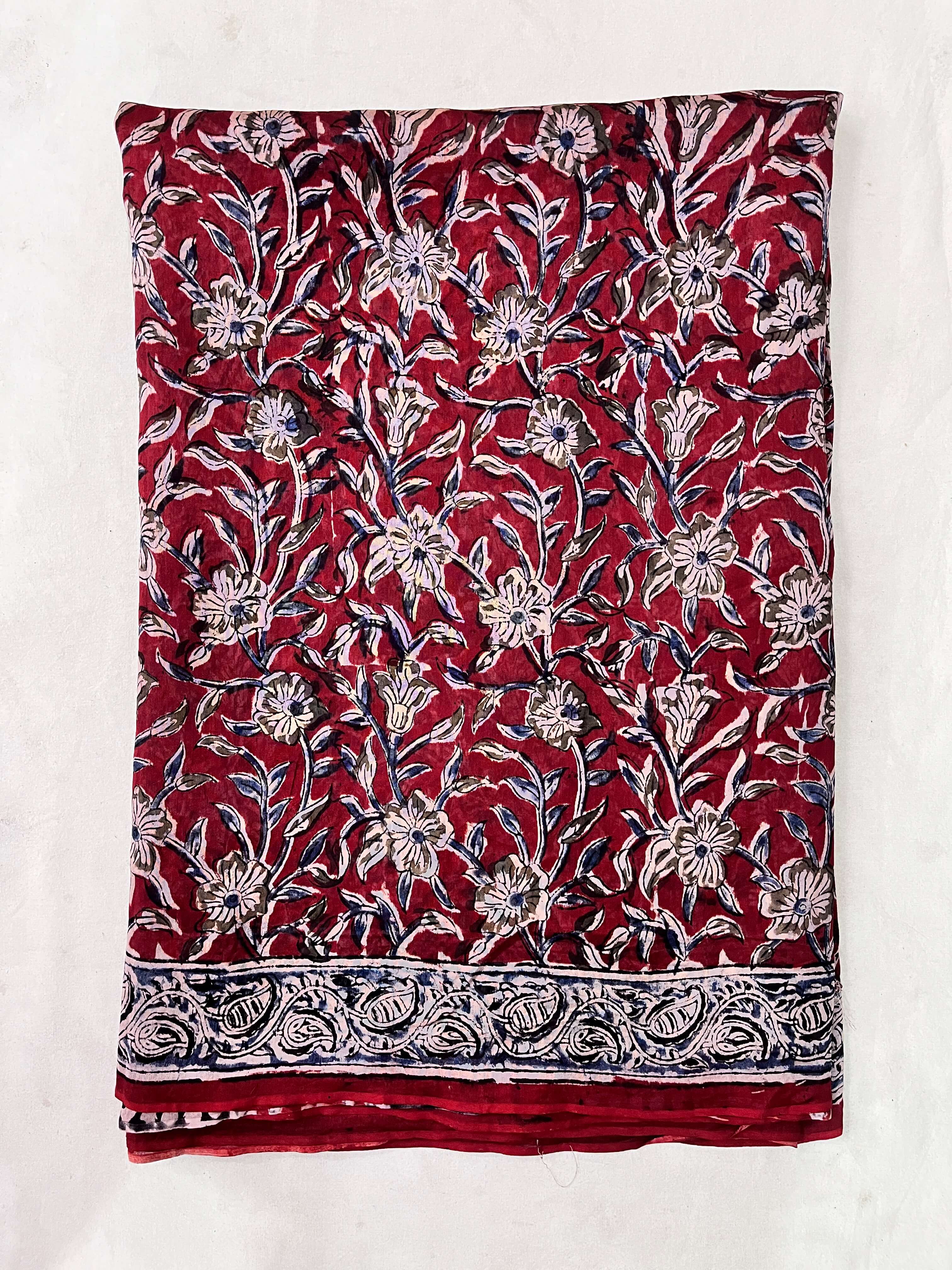 Kalamkari Chanderi Silk Saree-KCHAN-M033
