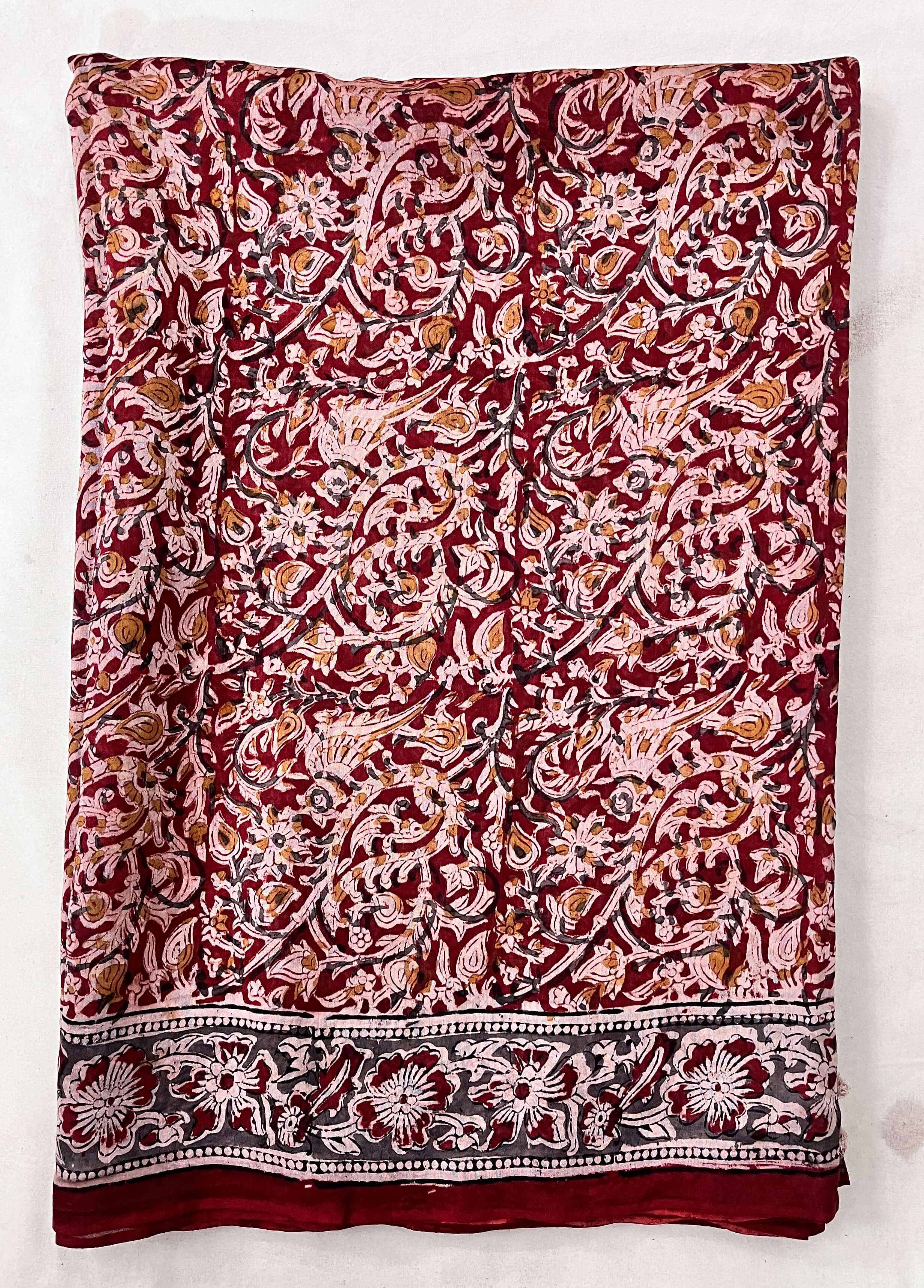 Kalamkari Chanderi Silk Saree-KCHAN-M034