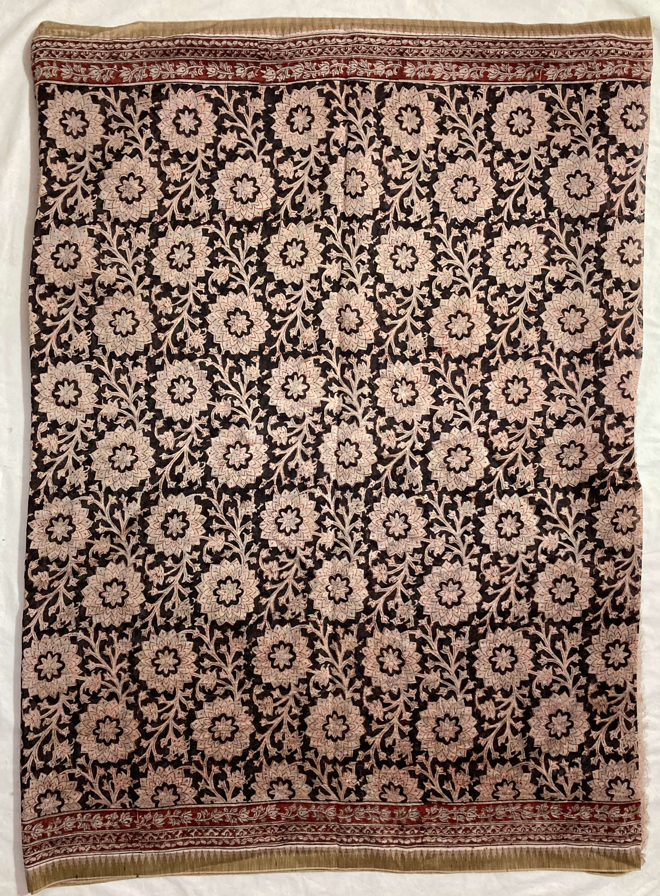 Kalamkari Chanderi Silk Saree-KCHAN-M066