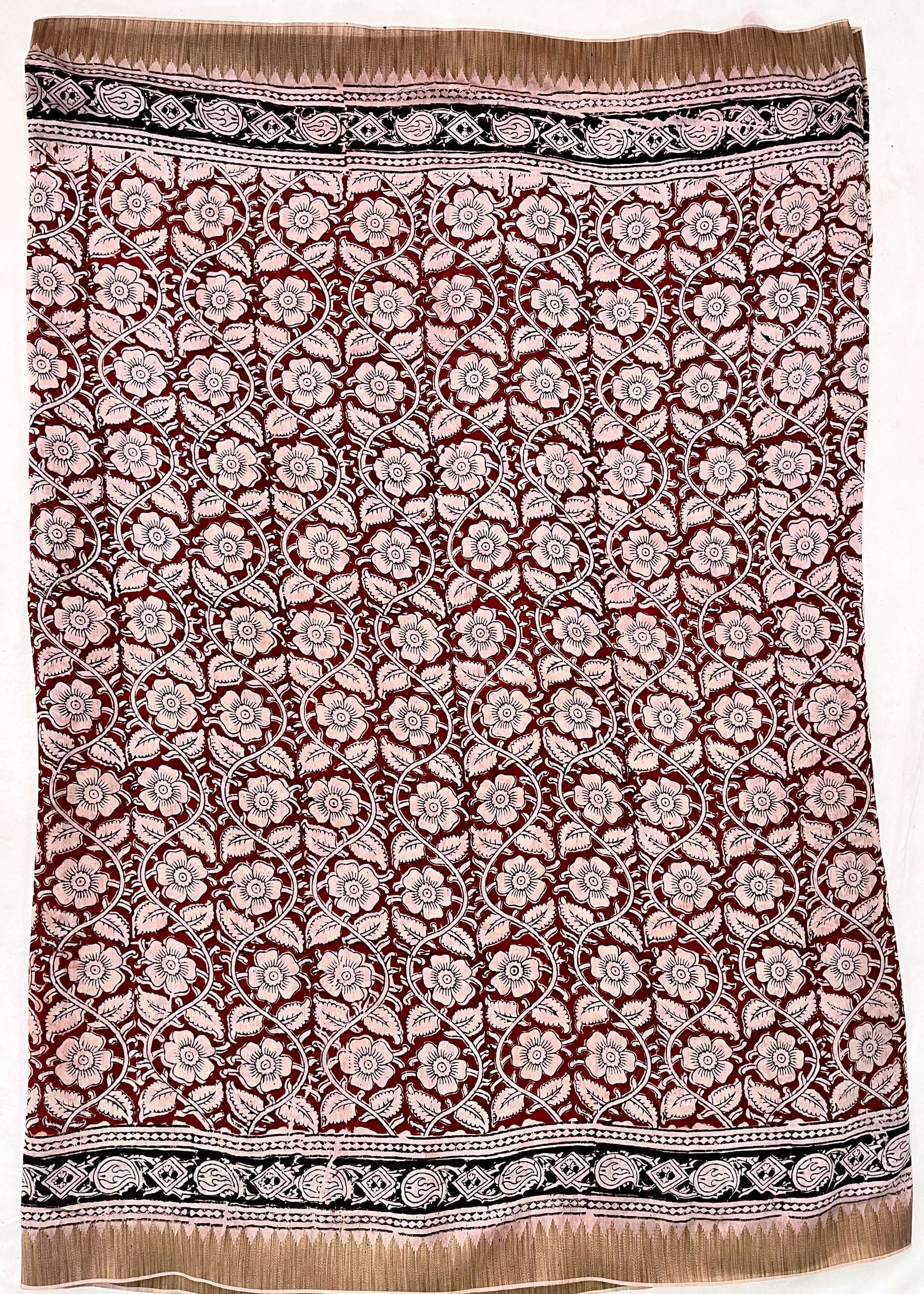 Kalamkari Chanderi Silk Saree-KCHAN-M078