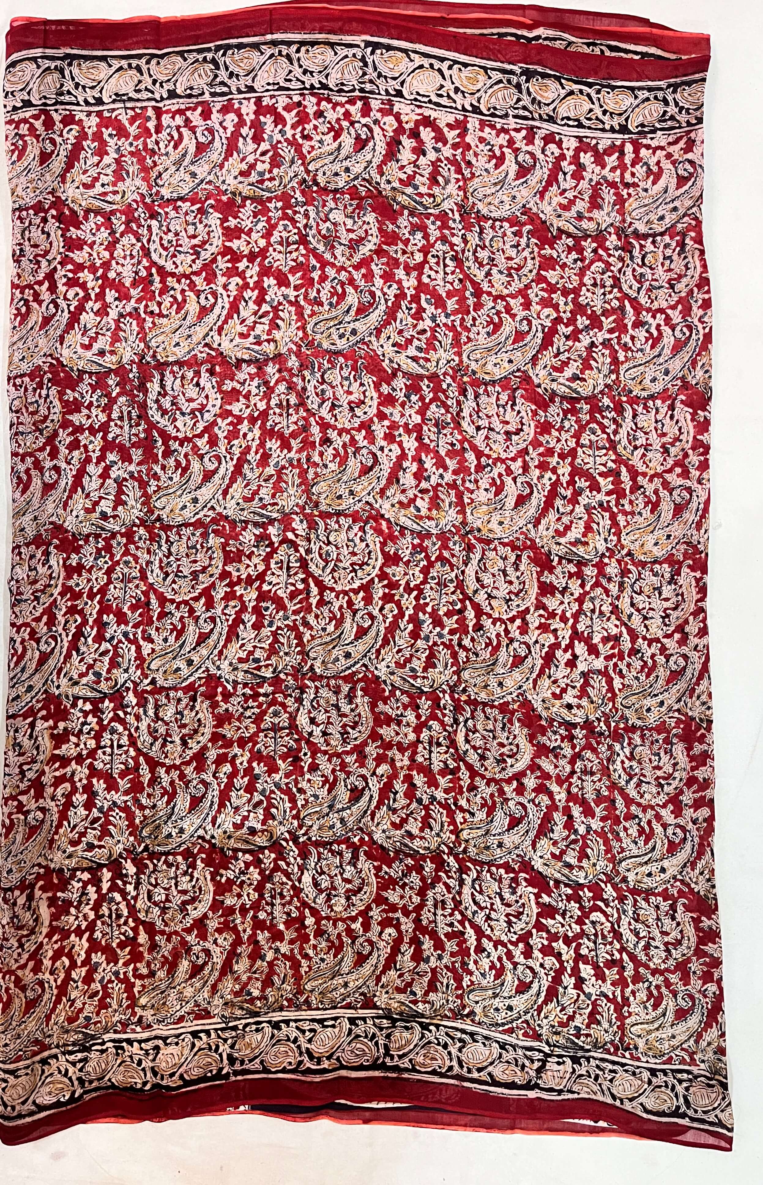 Kalamkari Chanderi Silk Saree-KCHAN-M098