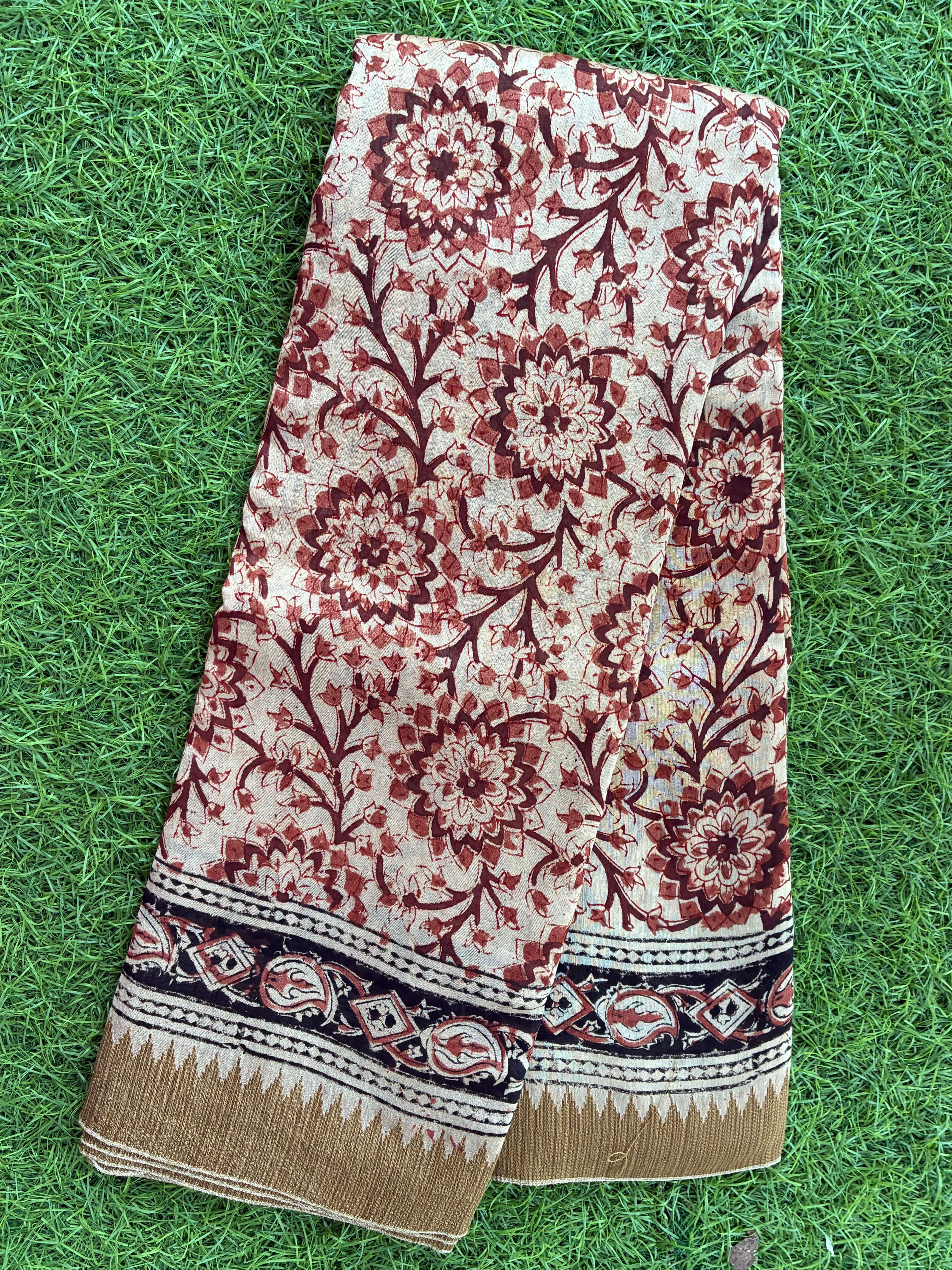 Kalamkari Chanderi Silk Saree-KCHAN-M108