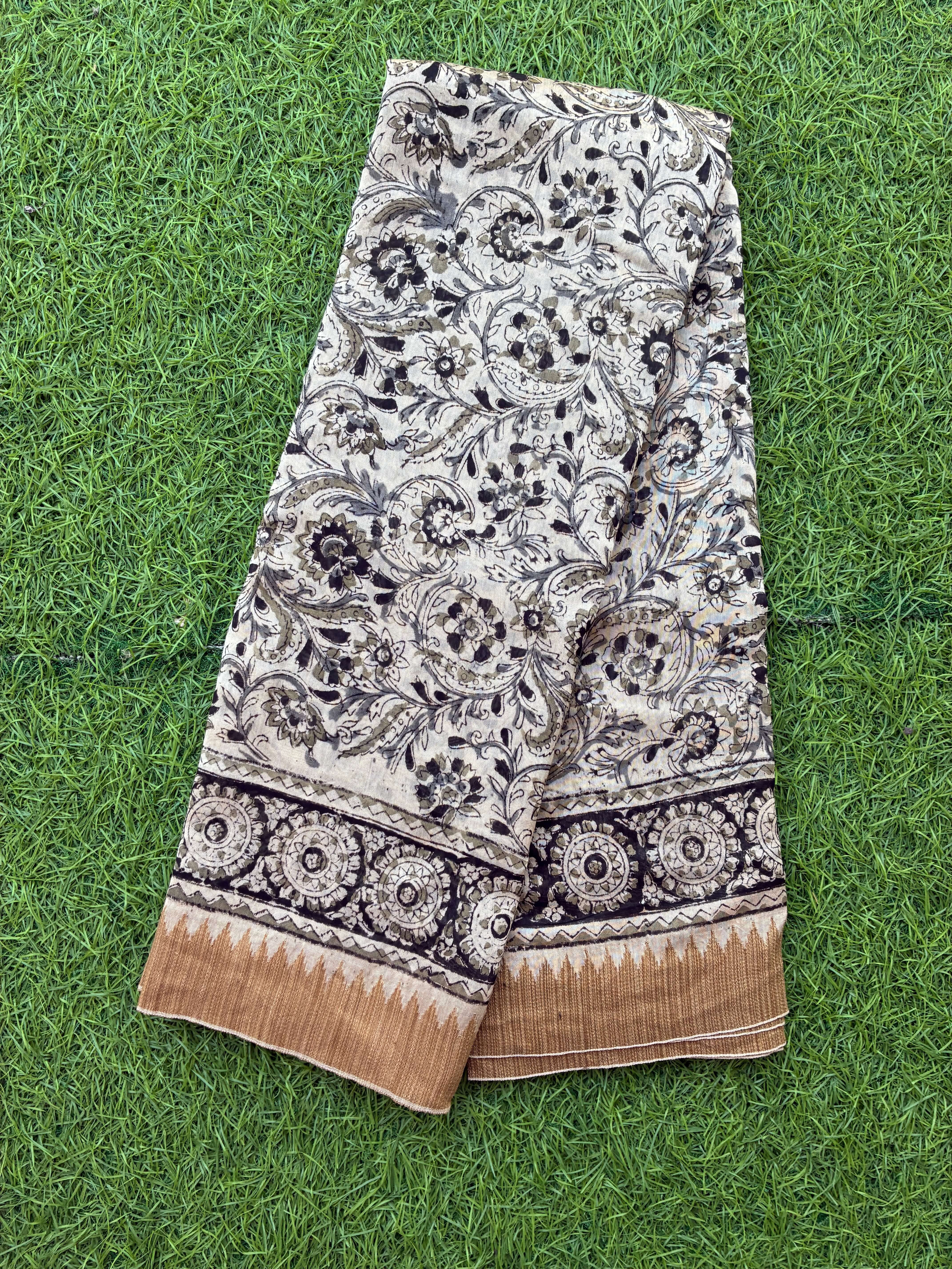 Kalamkari Chanderi Silk Saree-KCHAN-M110