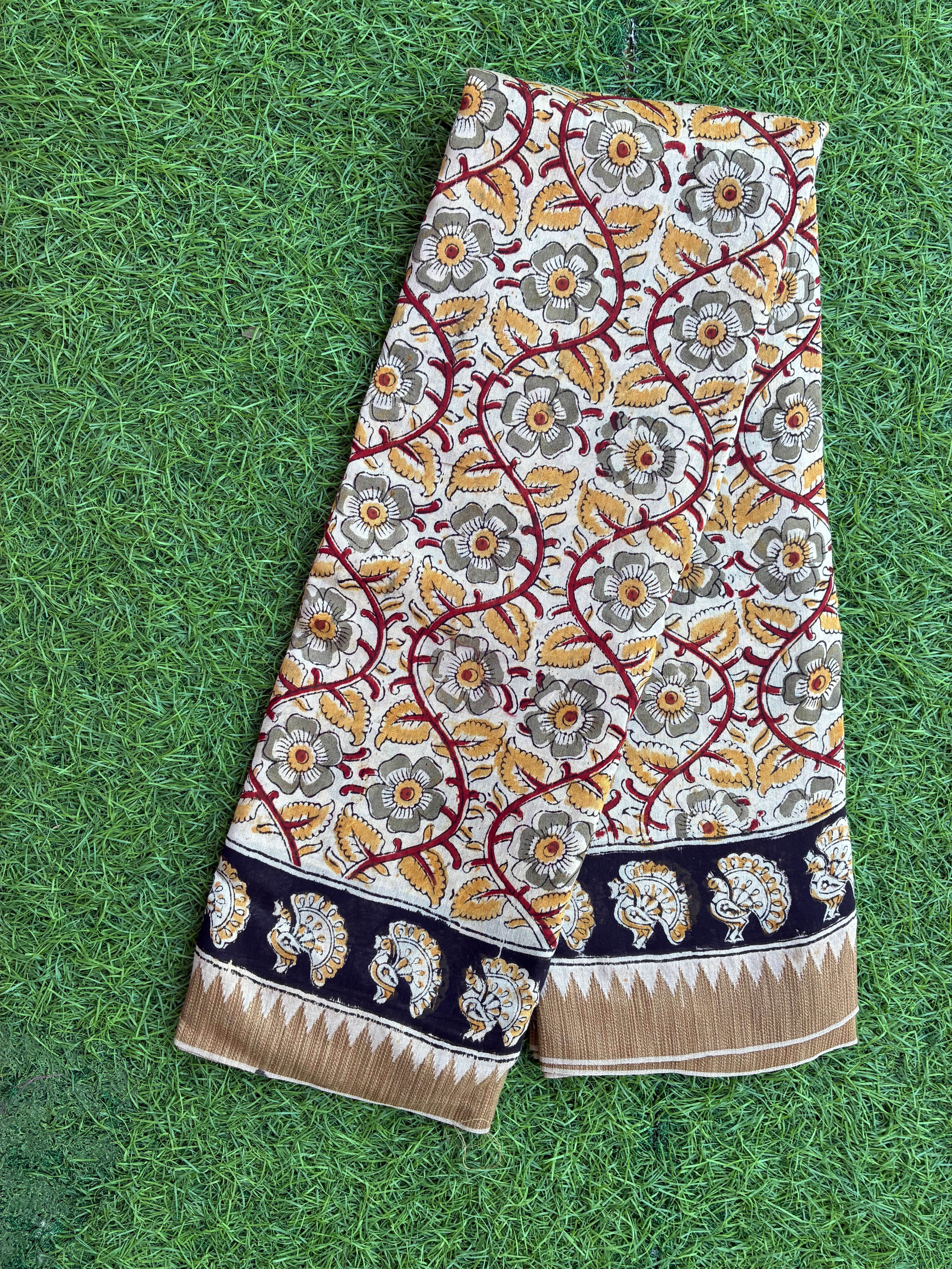 Kalamkari Chanderi Silk Saree-KCHAN-M113