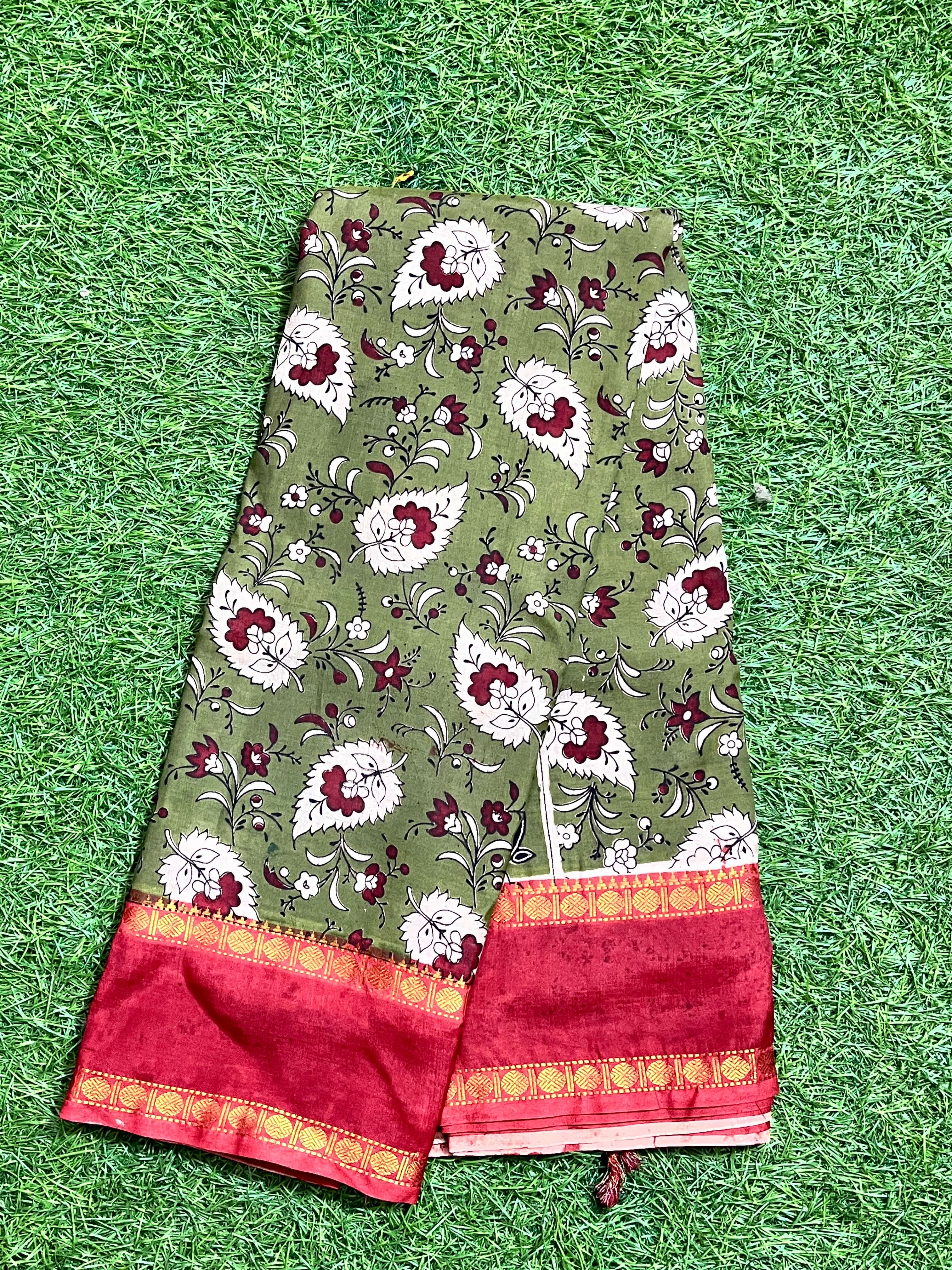Kalamkari Chennuri Silk Double Border Saree-KDDB-SP-M005