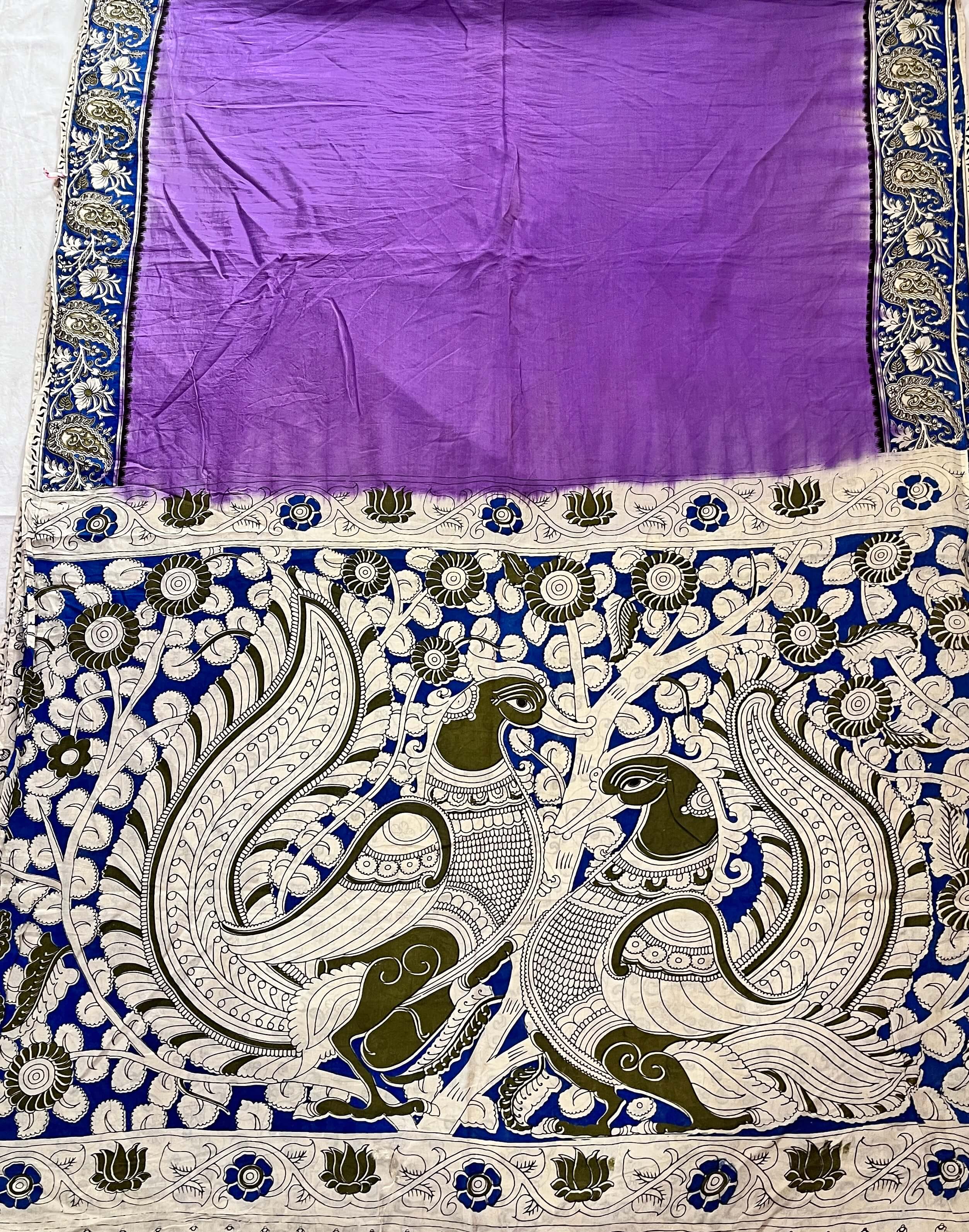 Tie & Dye Kalamkari Chenuri Silk Sarees – KHBTD-M045-001