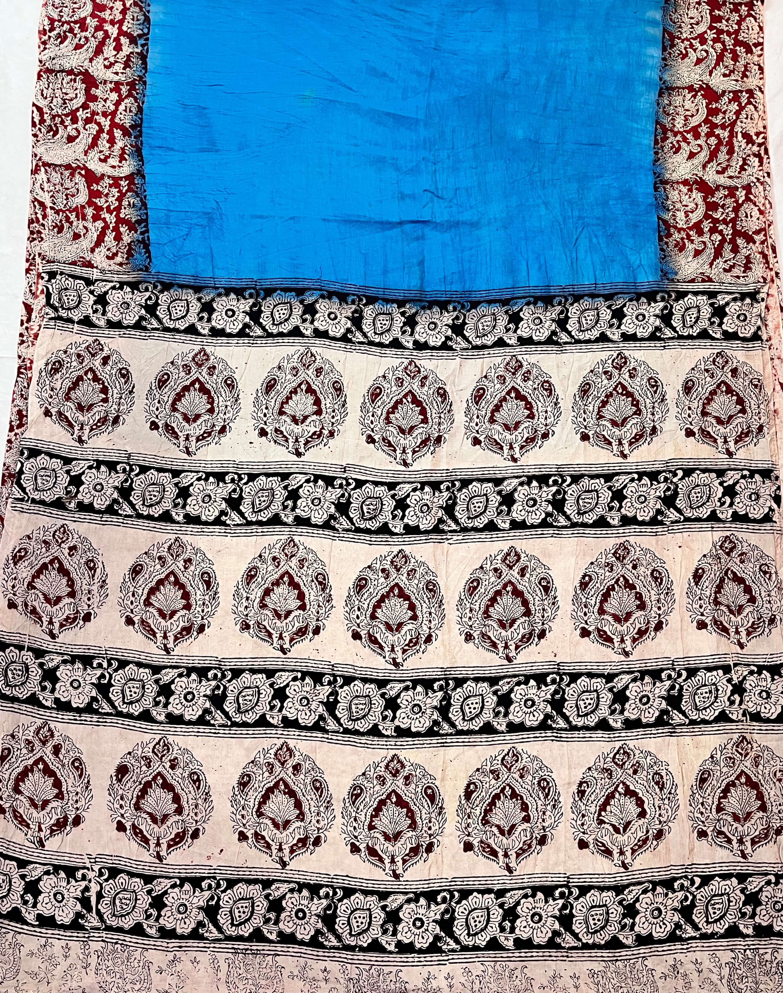 Tie & Dye Kalamkari Chenuri Silk Sarees – KHBTD-M054-001