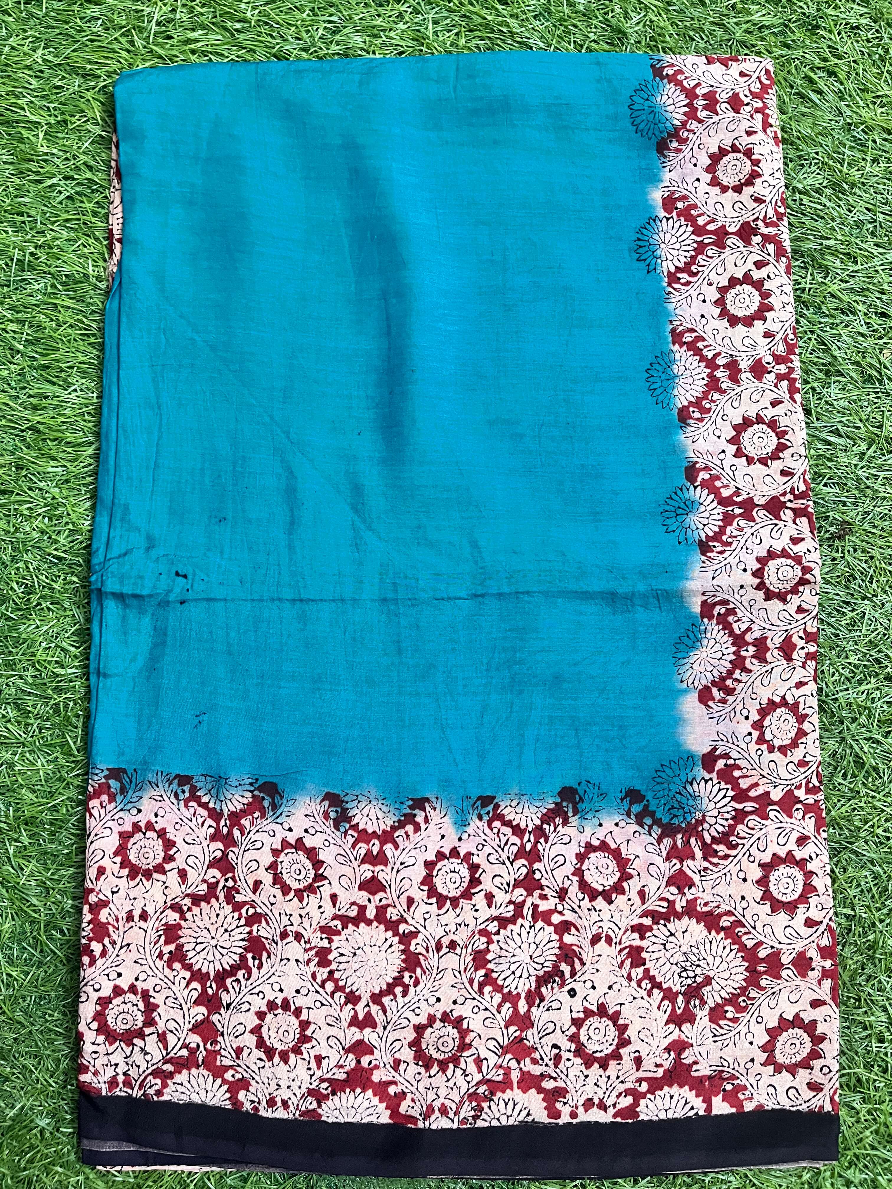 Tie & Dye Kalamkari Chenuri Silk Sarees – KHBTD-M125