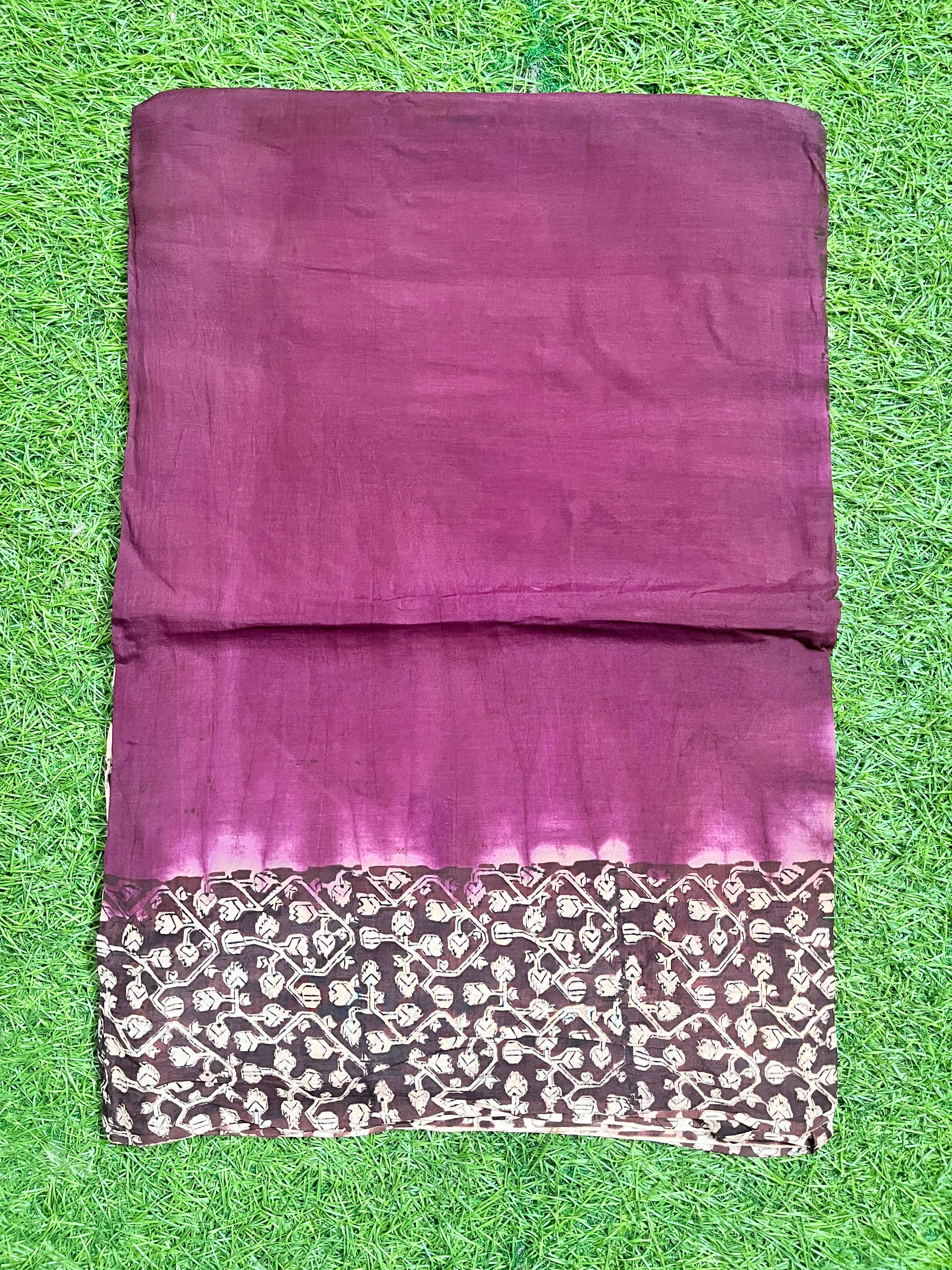 Tie & Dye Kalamkari Chenuri Silk Sarees – KHBTD-M133