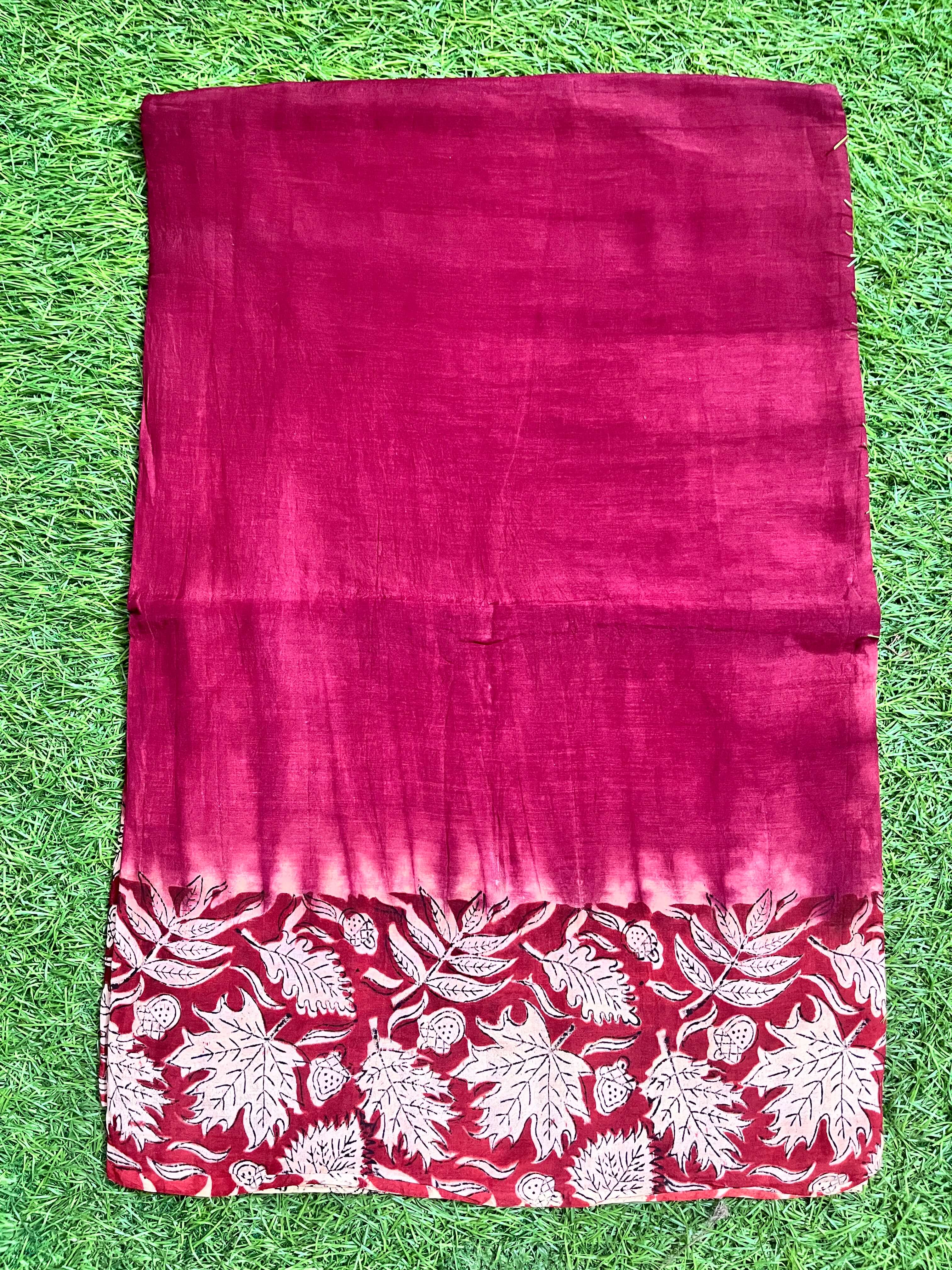 Tie & Dye Kalamkari Chenuri Silk Sarees – KHBTD-M134