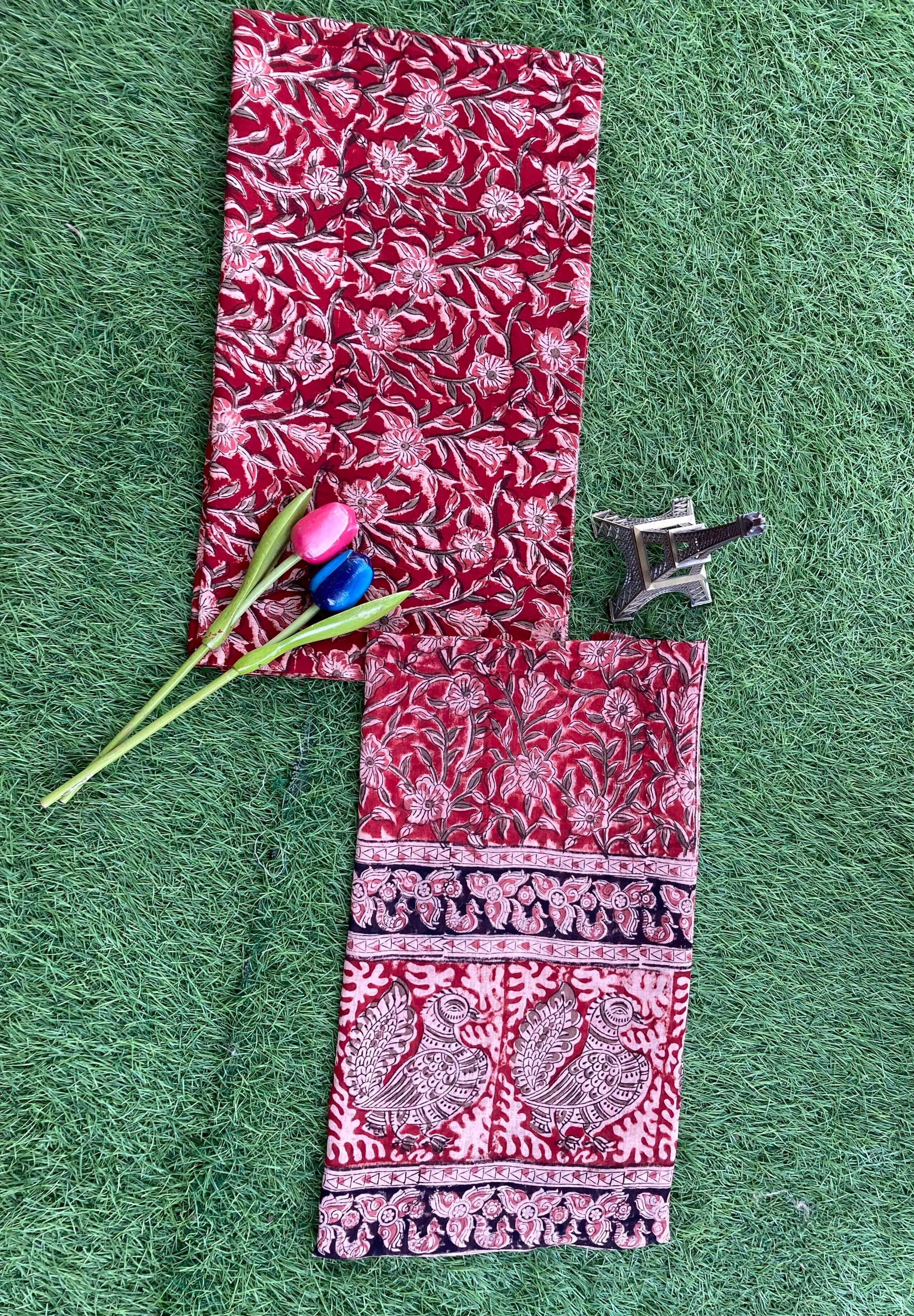Kalamkari Cotton 2-Piece Dress Set – KHP-DSC-M020 – JSP Handlooms
