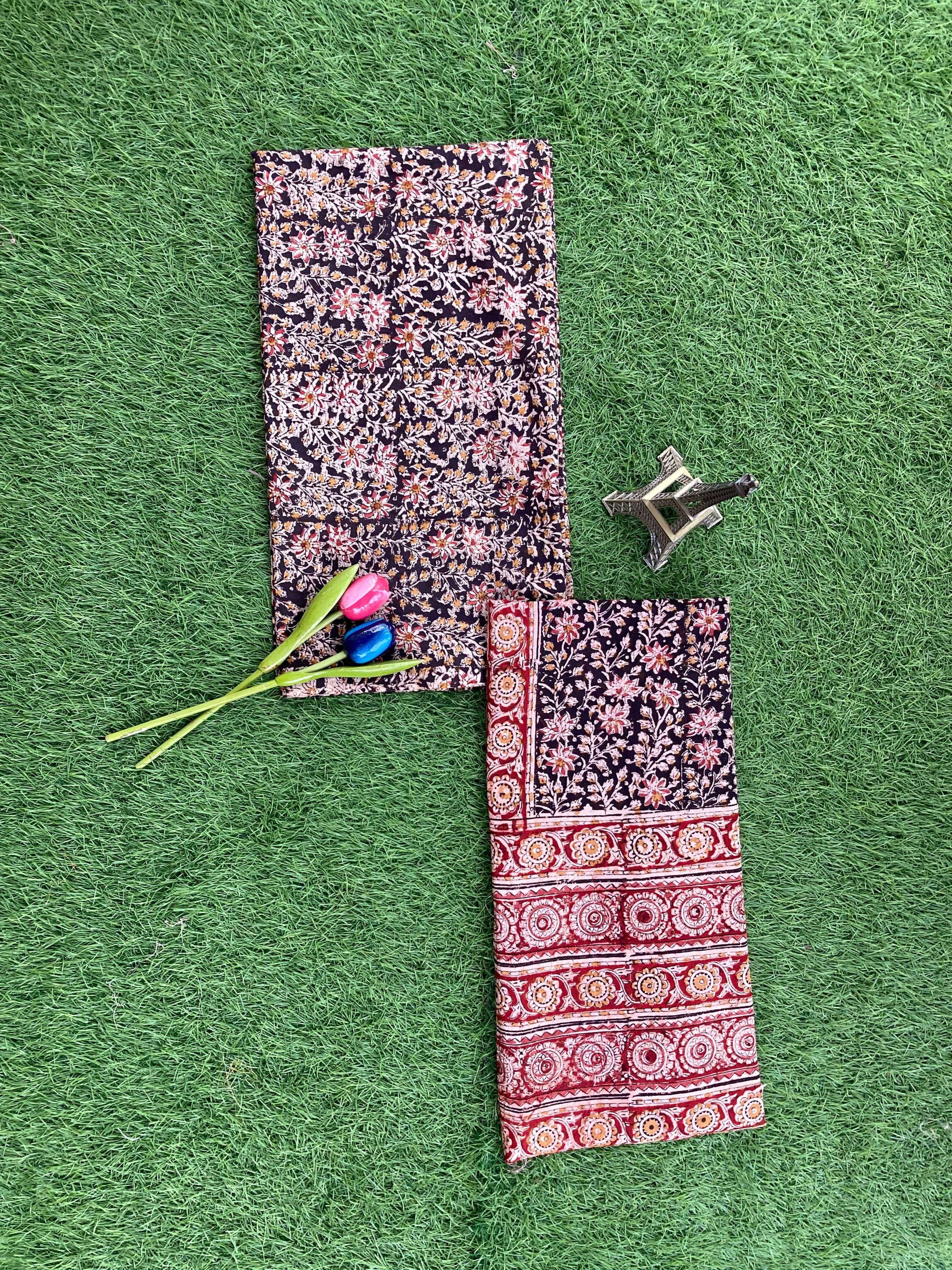 Kalamkari Cotton 2-Piece Dress Set – KHP-DSC-M022