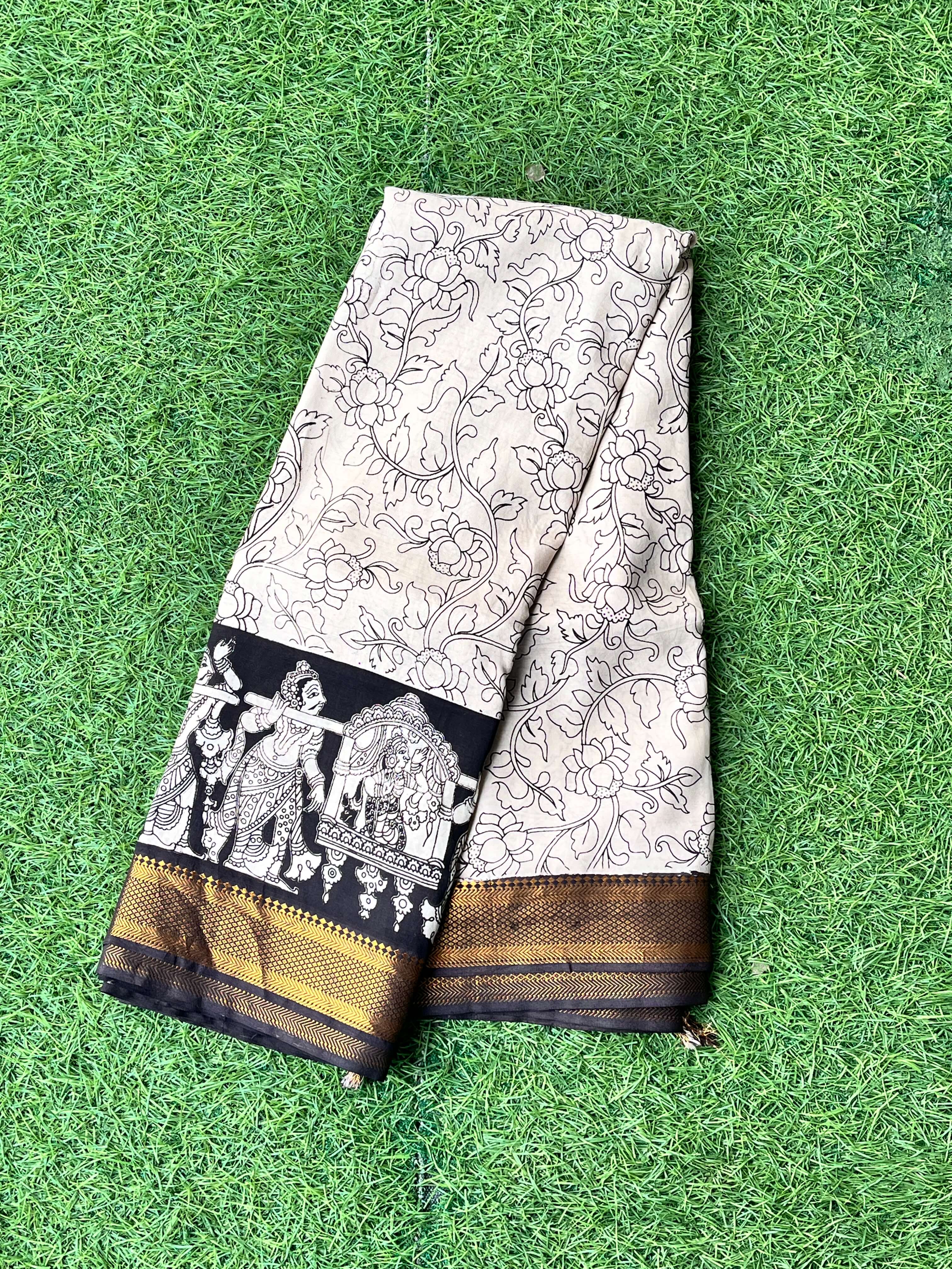 Kalamkari Chennuri Silk Nizam Border  Saree-KNB-SP-M250