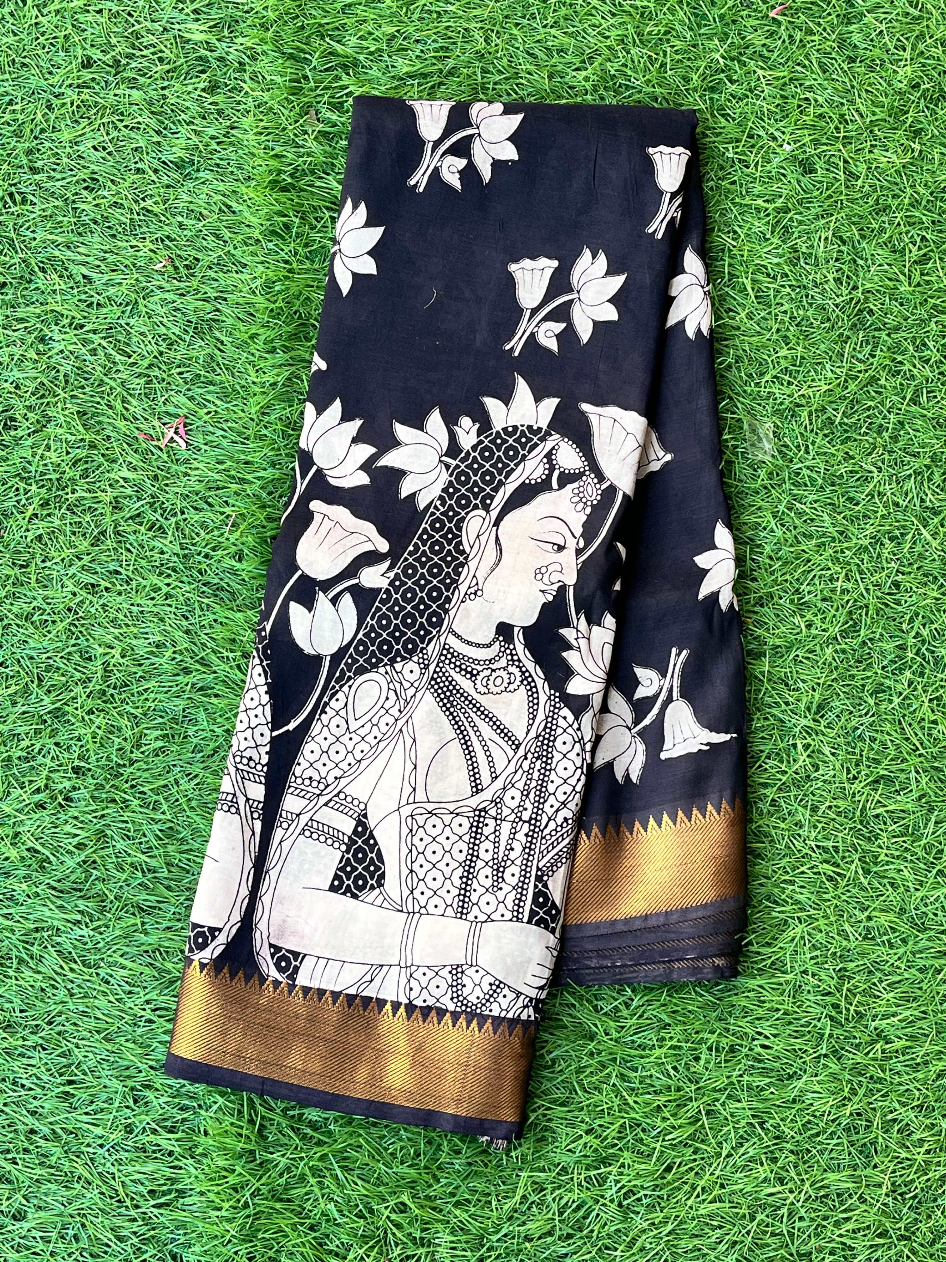 Kalamkari Chennuri Silk Nizam Border  Saree-KNB-SP-M252