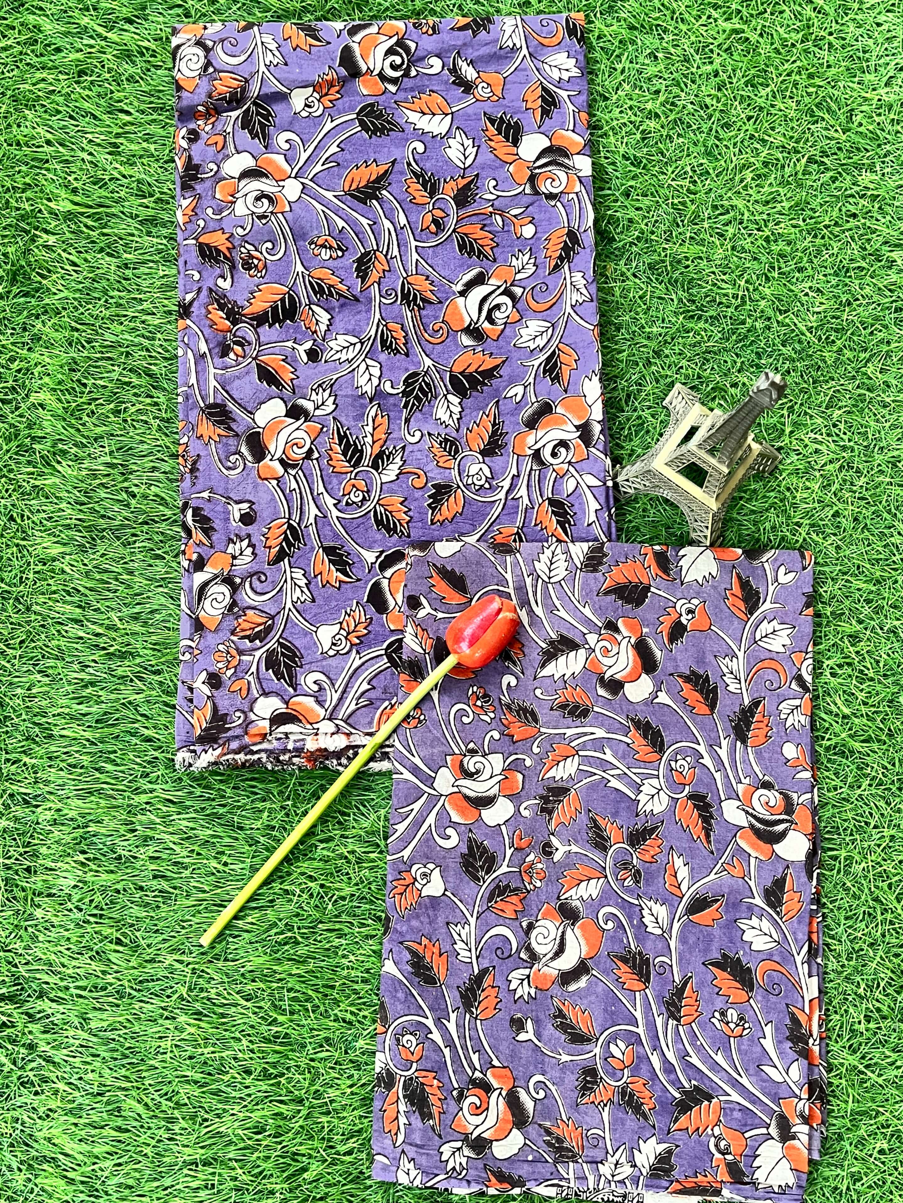 Kalamkari Cotton 2-Piece Dress Set – Top & Dupatta- KSP-DSC-M063